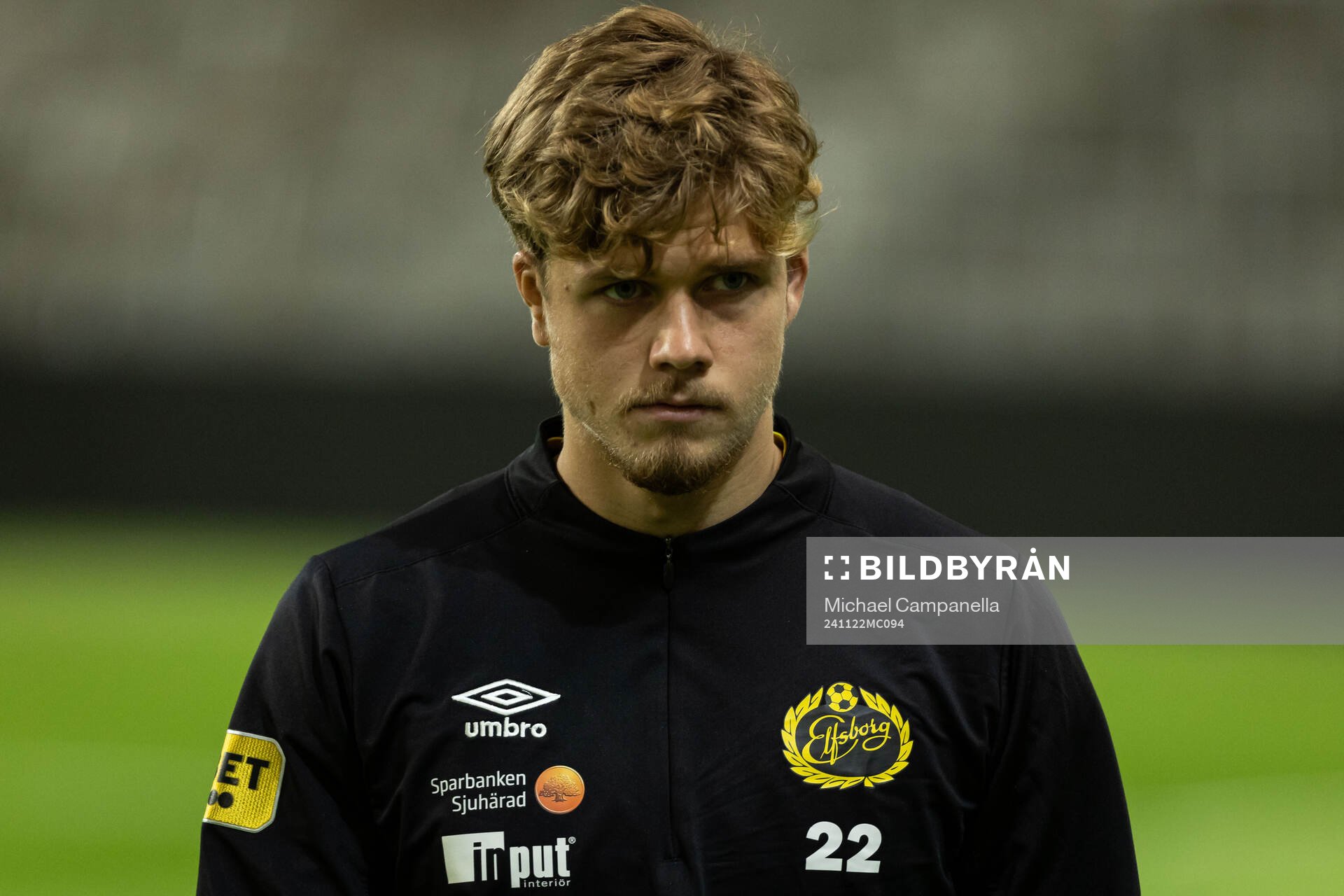 Elfsborgs Dion Krasniqi innan en träningsmatch mellan