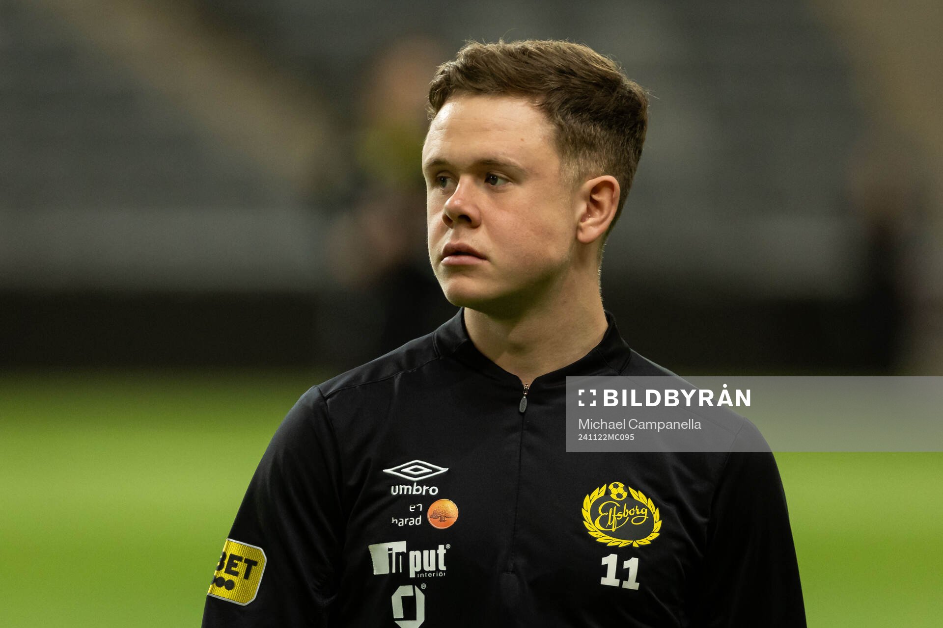 Elfsborgs Eggert Aron Gudmundsson innan en träningsmatch