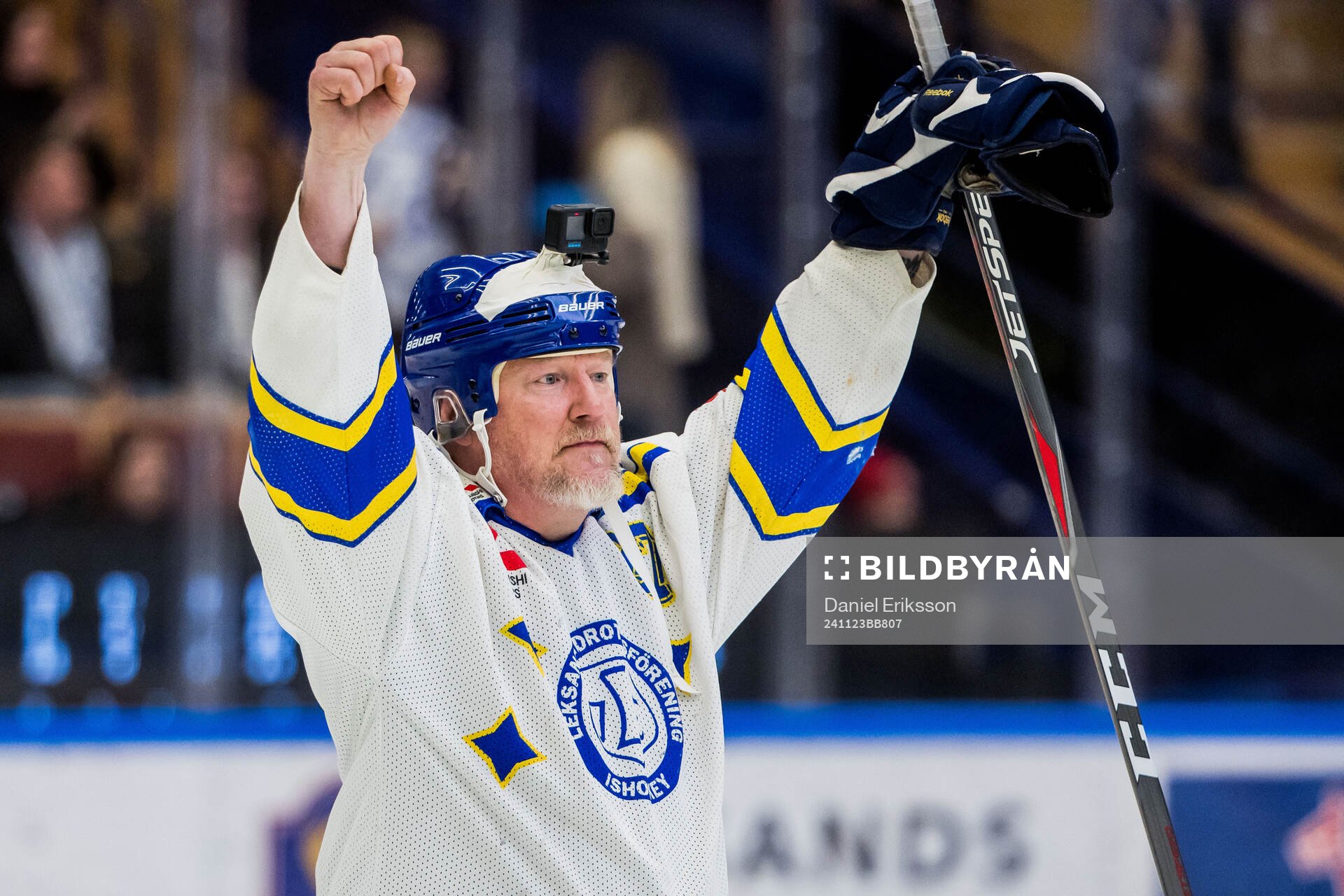 Leksands Thomas Forslund jublar i en Oddset-match