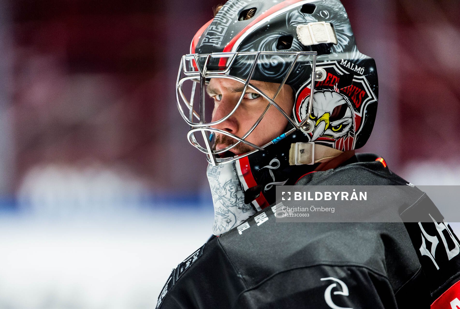 Malmö Redhawks målvakt Marek Langhamer