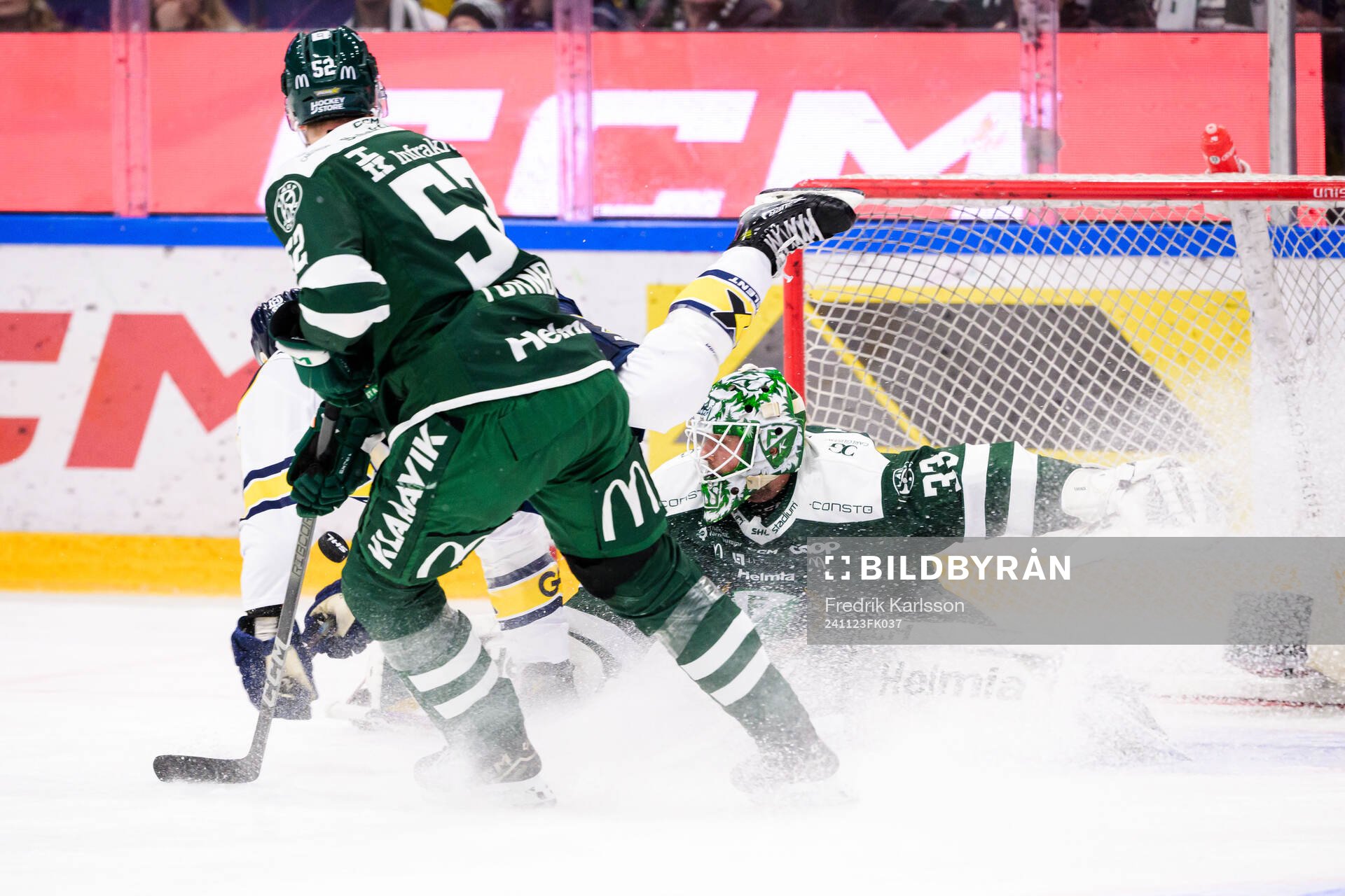 HV71s Jonathan Ang och Färjestads Maxime Lagacé