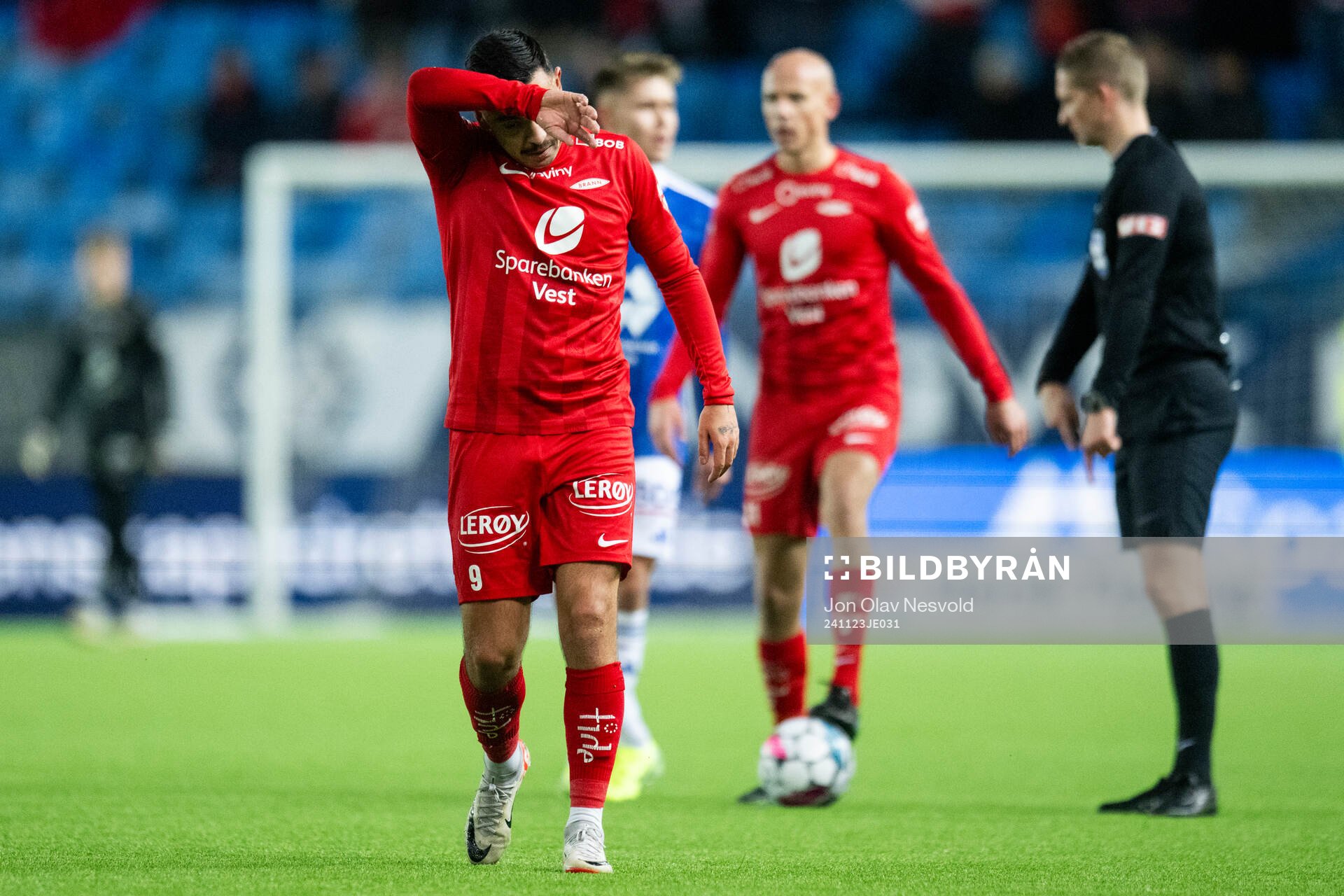 Niklas Castro of Brann looks dejected
