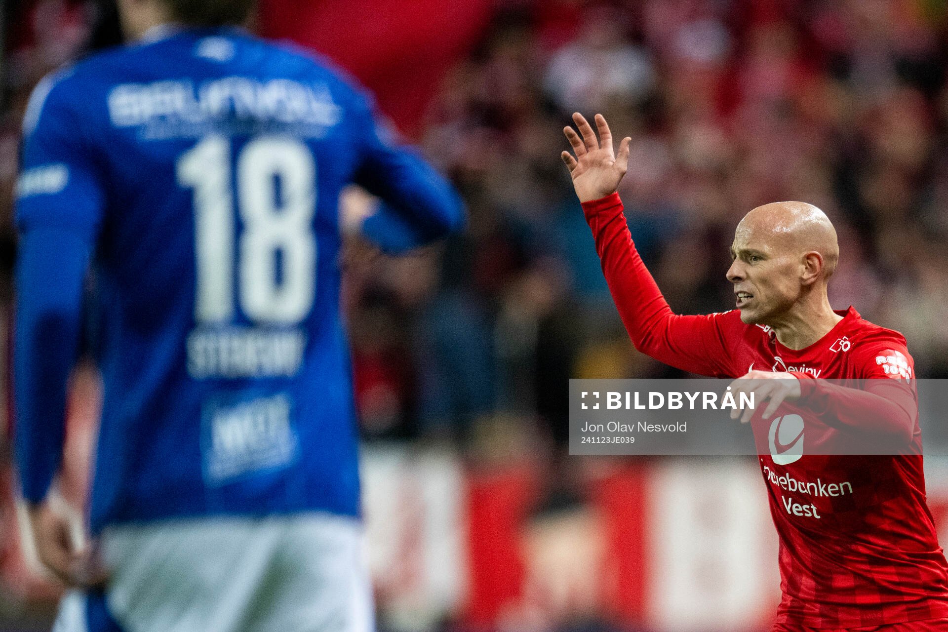 Ruben Kristiansen of Brann reacts