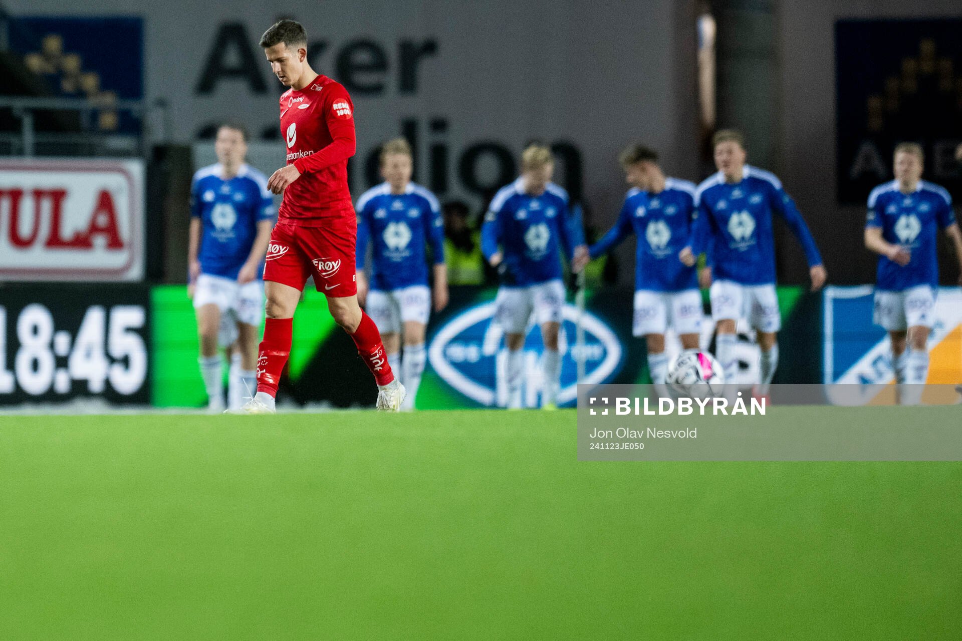 Players of Brann look dejected