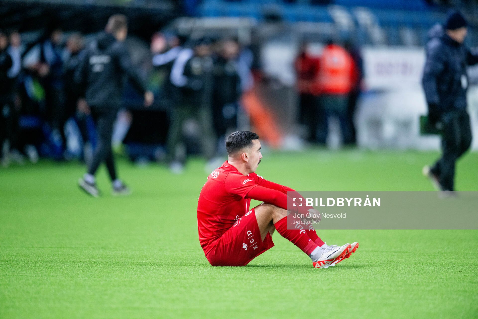 Niklas Castro of Brann looks dejected