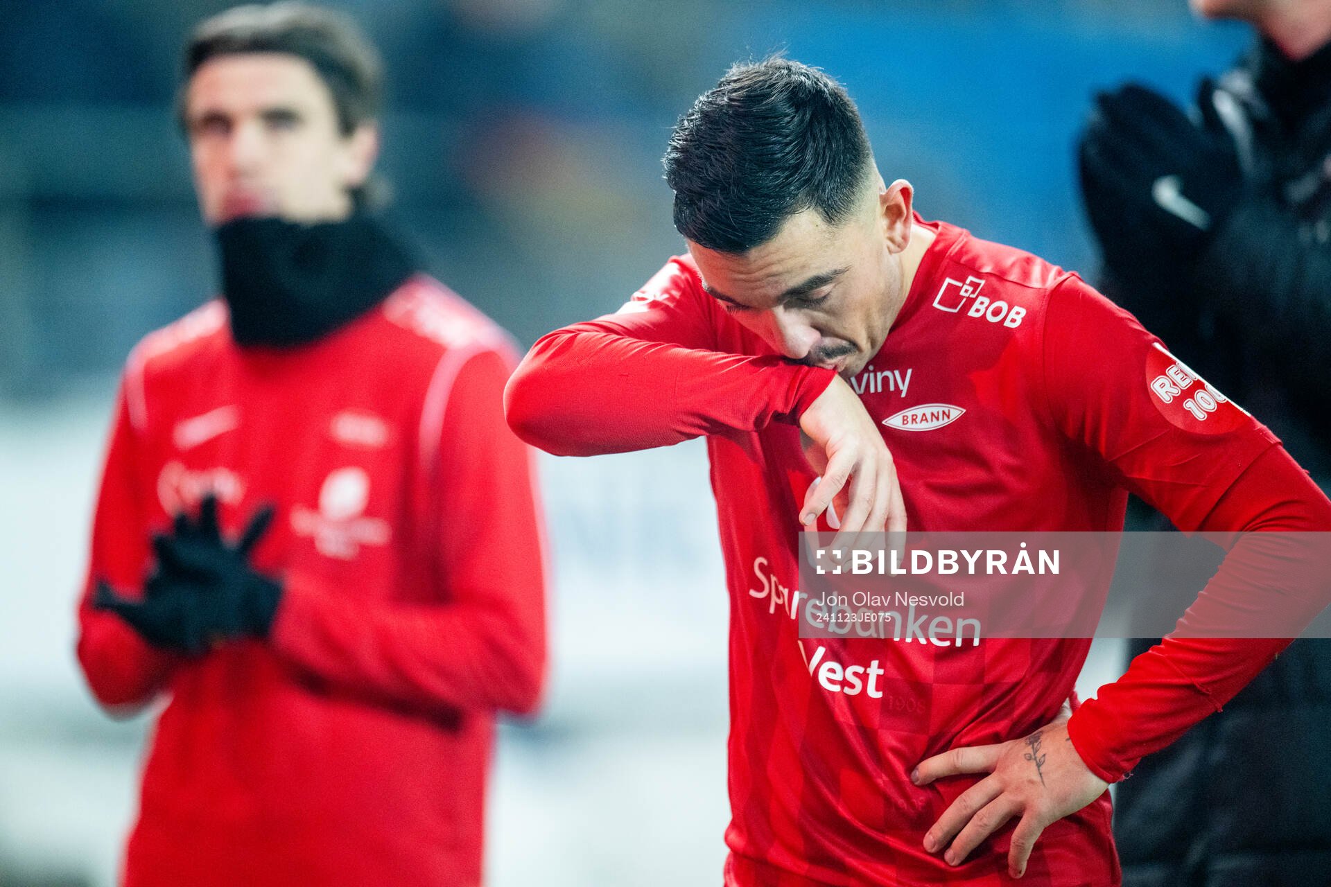Niklas Castro of Brann looks dejected
