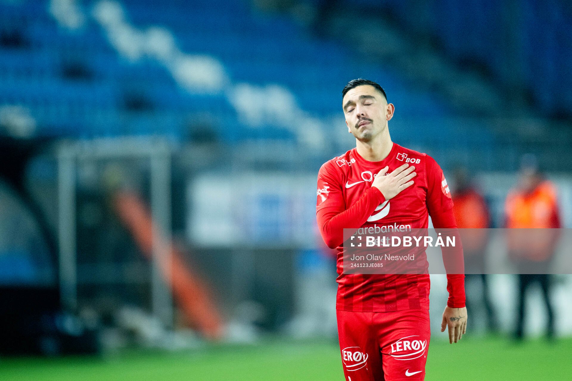 Niklas Castro of Brann looks dejected