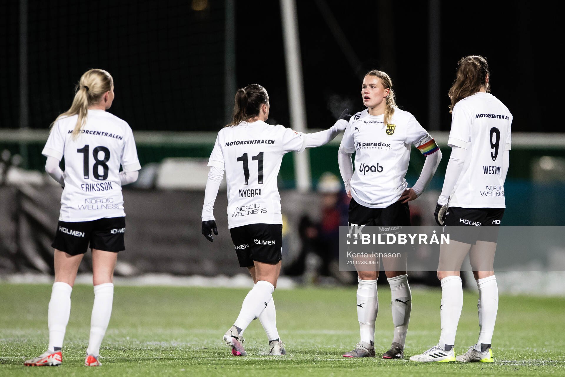 Umeås Alva Eriksson, Alma Nygren, Alexandra Sandström och