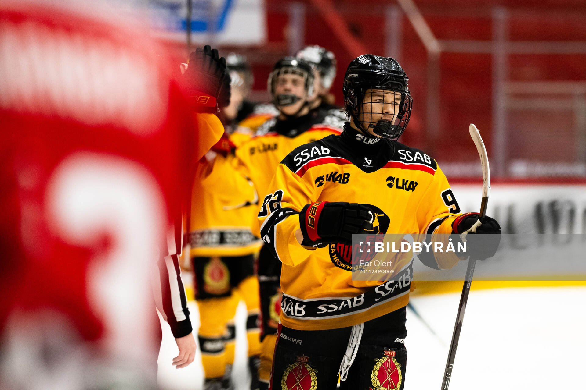 Luleås Casper Juustovaara Karlsson jublar
