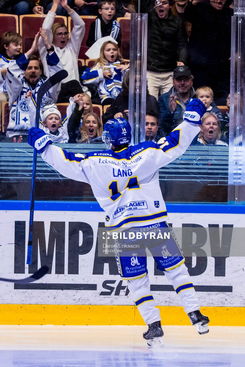 Leksands Oskar Lang jublar