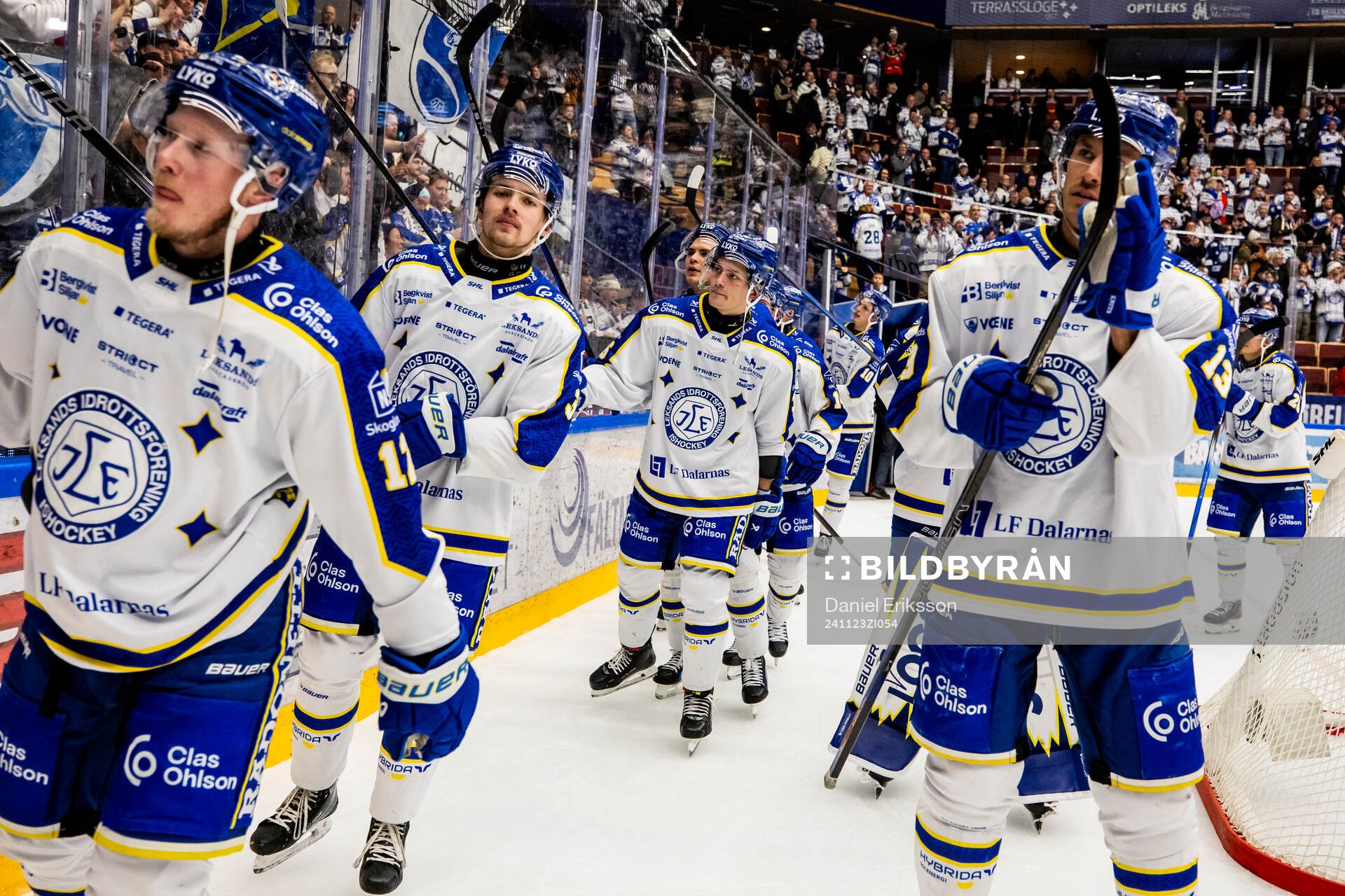 Leksands spelarna jublar