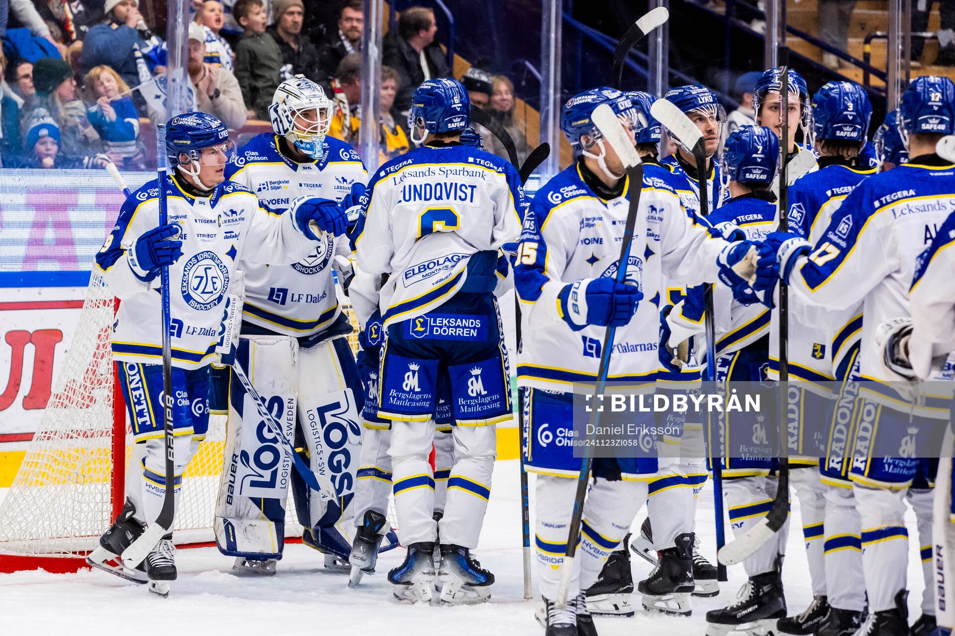Leksands spelarna jublar