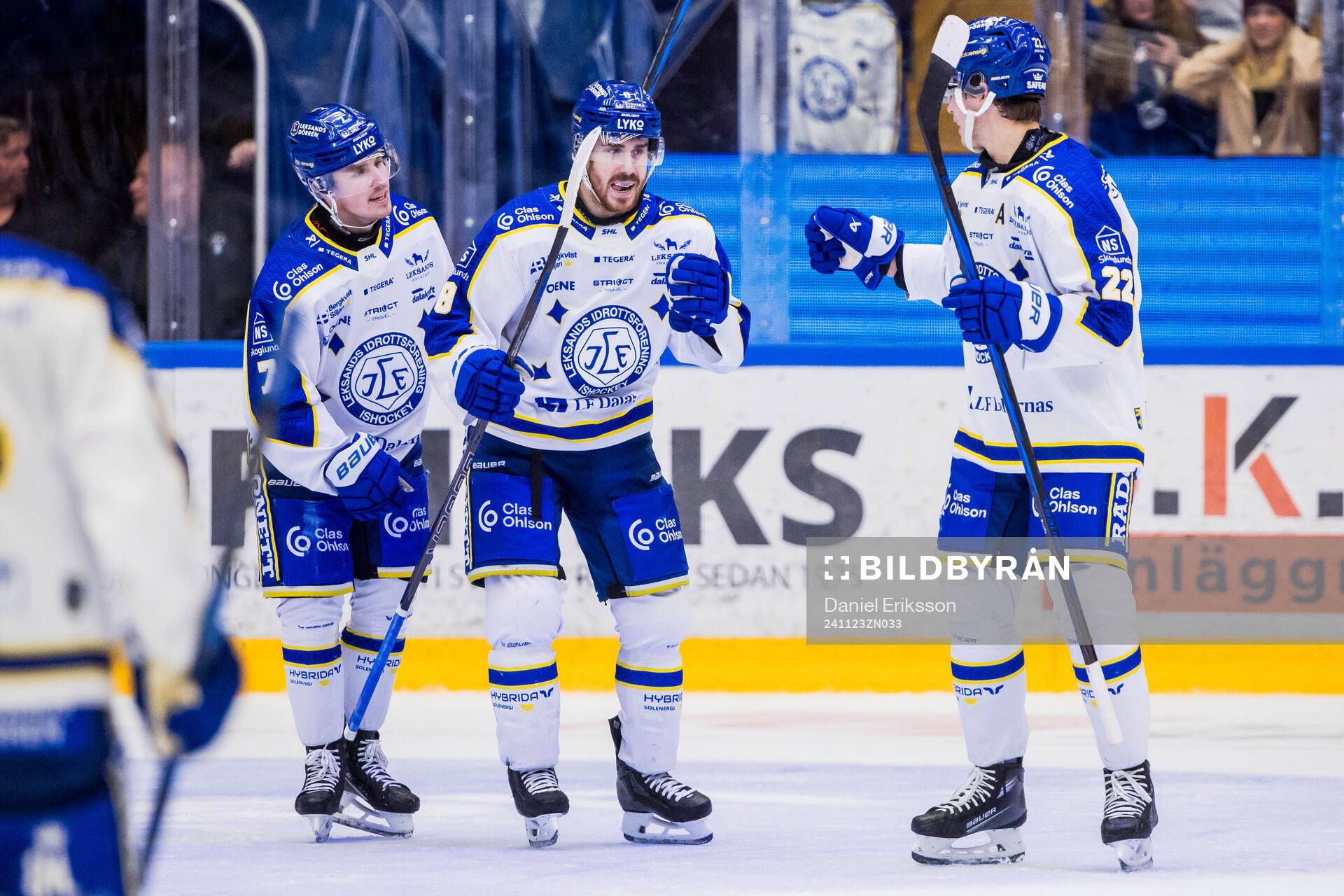 Leksands Justin Glenn Kloos jublar