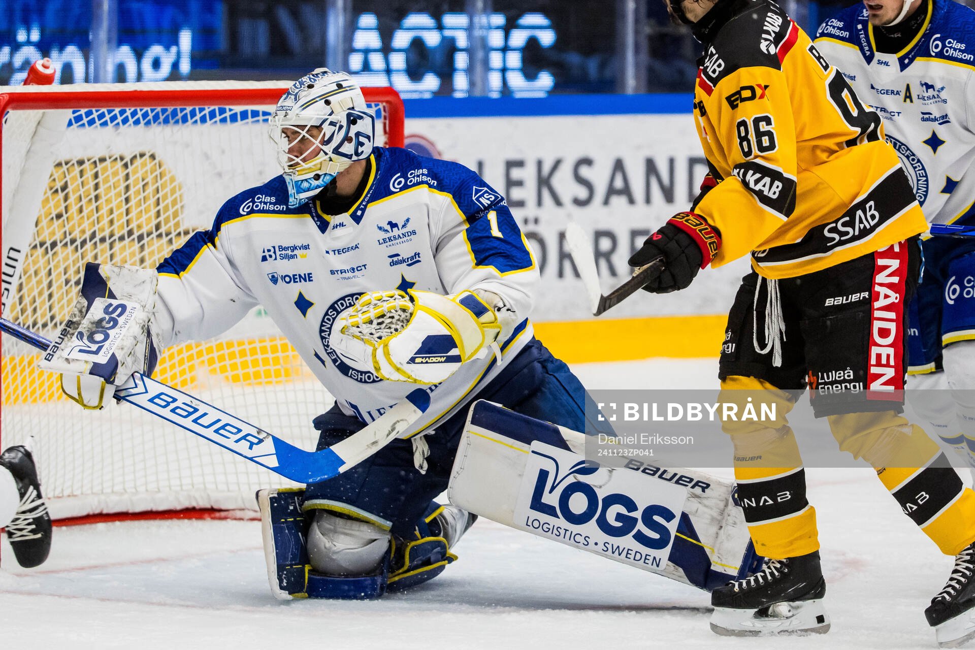 Leksands målvakt Marcus Gidlöf