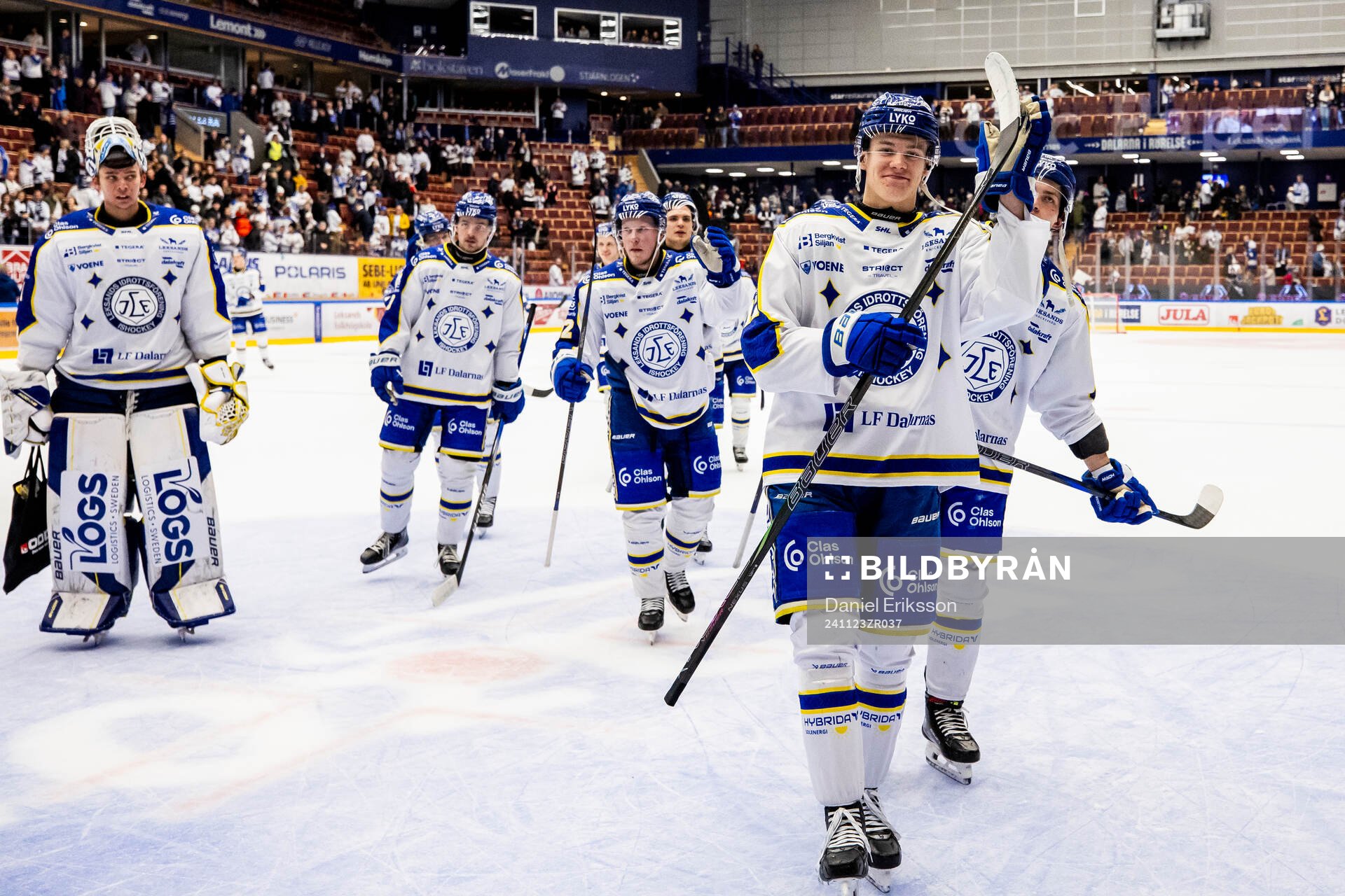 Leksands spelarna jublar