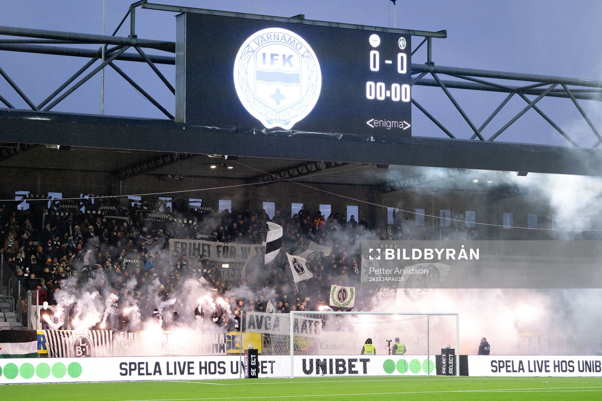 under fotbollsmatchen i kvalet till Allsvenskan mellan