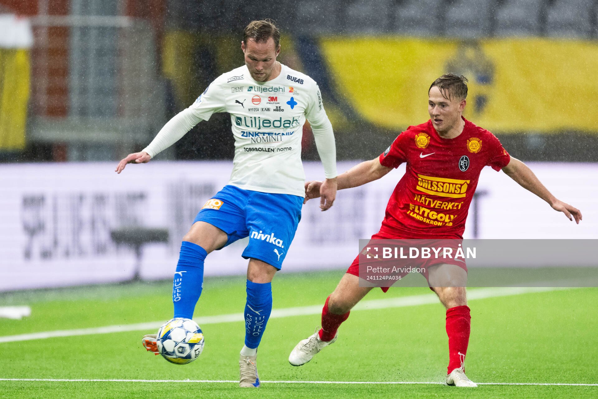 Värnamos Gustav Engvall och Landskronas Jesper Strid