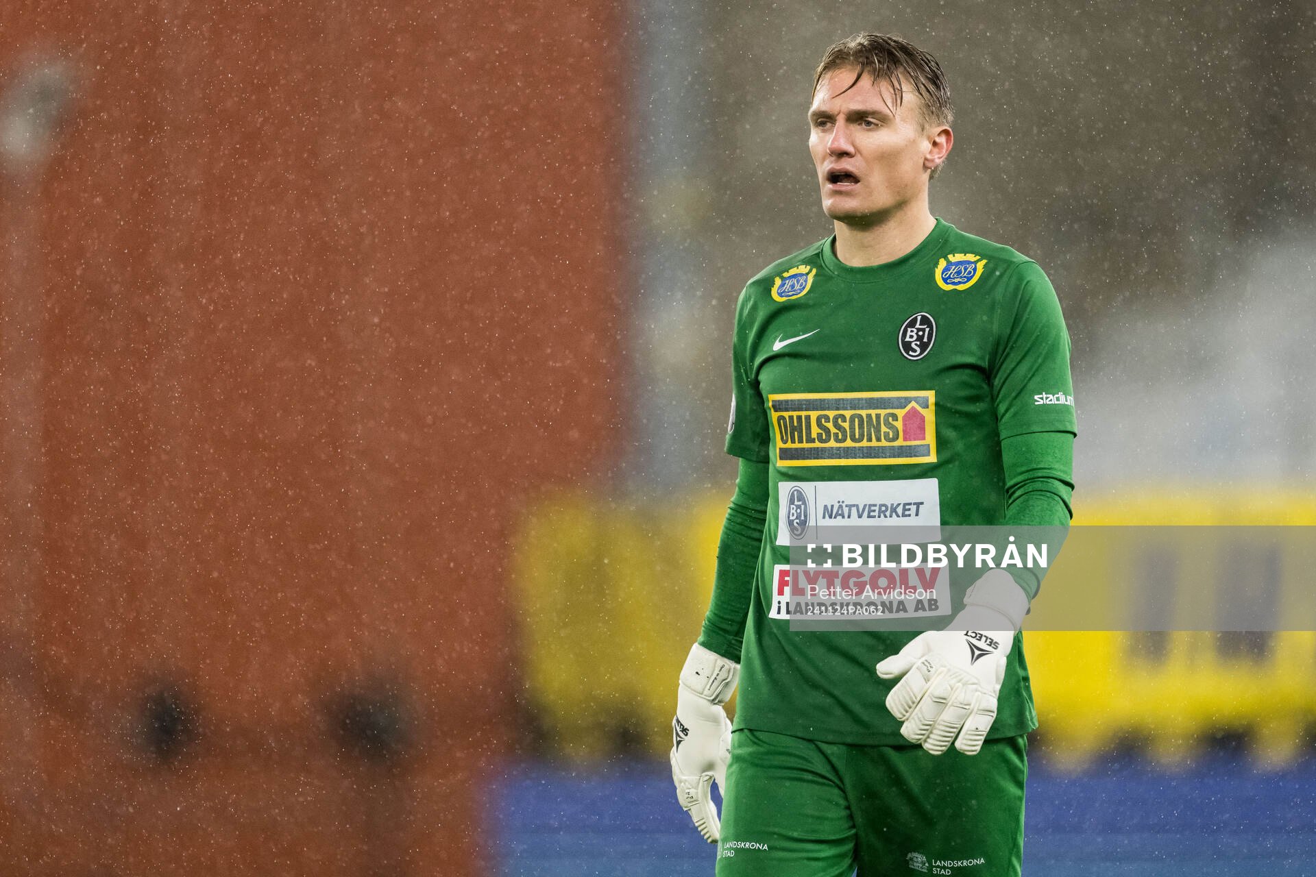 Landskronas målvakt Svante Hildeman deppar