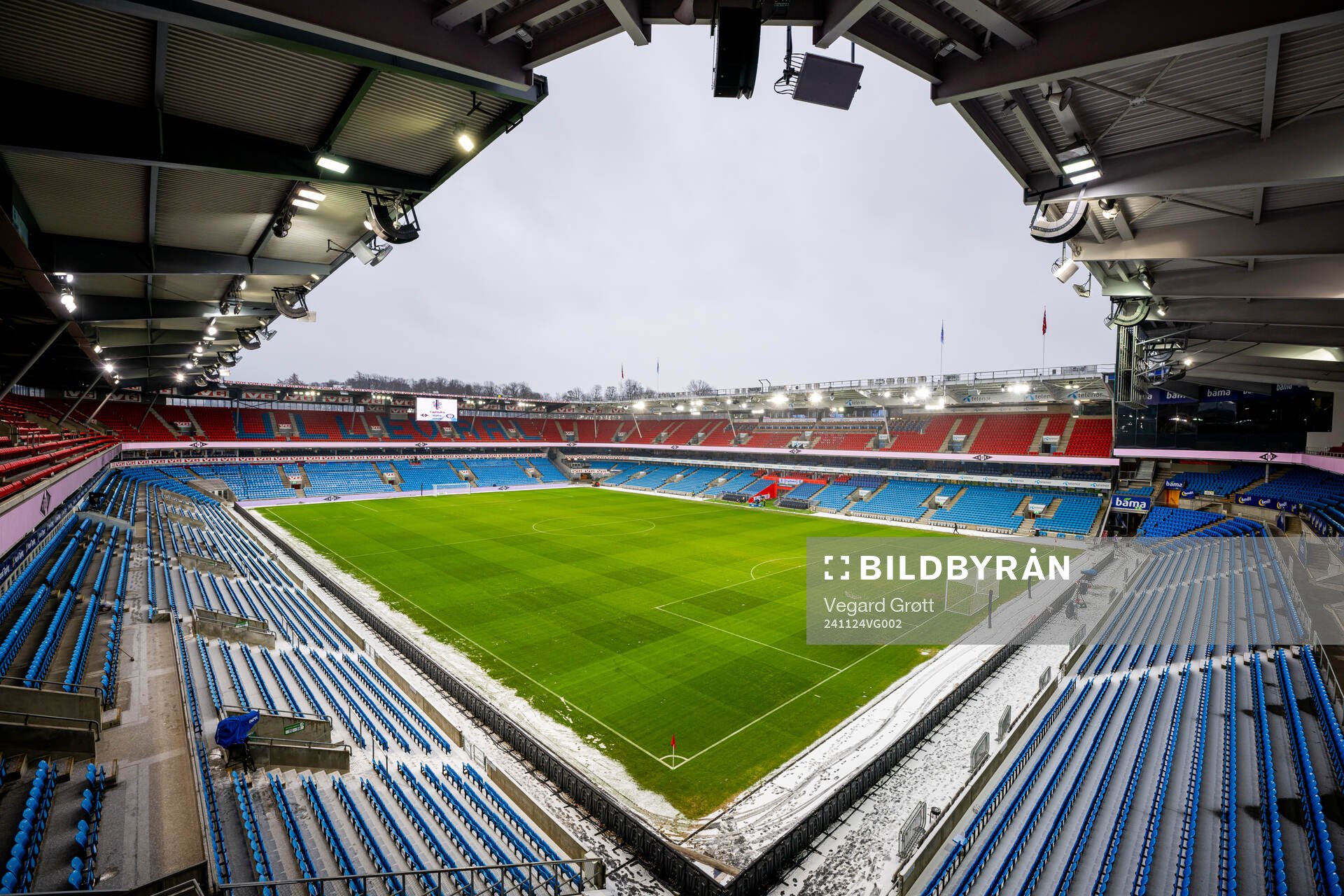 General view of Ullevaal stadion ahead of the women’s football cup final match between Rosenborg and Vålerenga on November 24, 2024 in Oslo. 