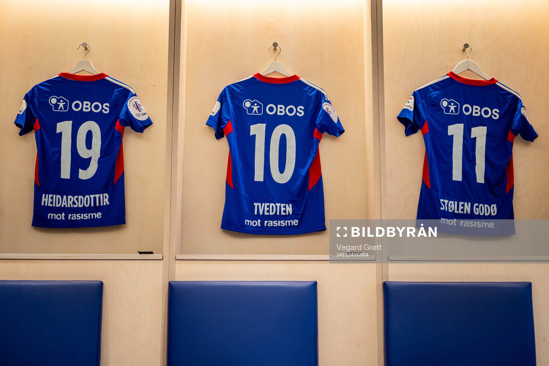 The kits of Sædis Run Heidarsdottir, Olaug Tvedten and