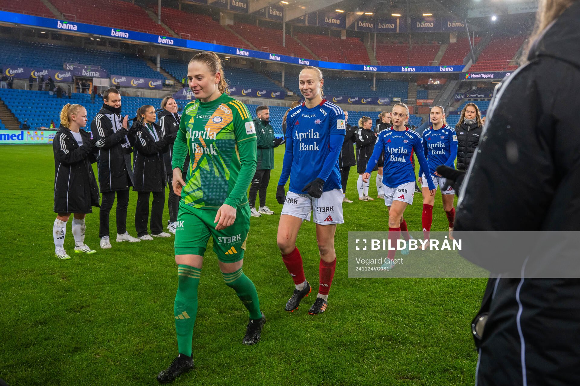 Ggoalkeeper Tove Evelina Enblom, Sara Hørte and Michaela
