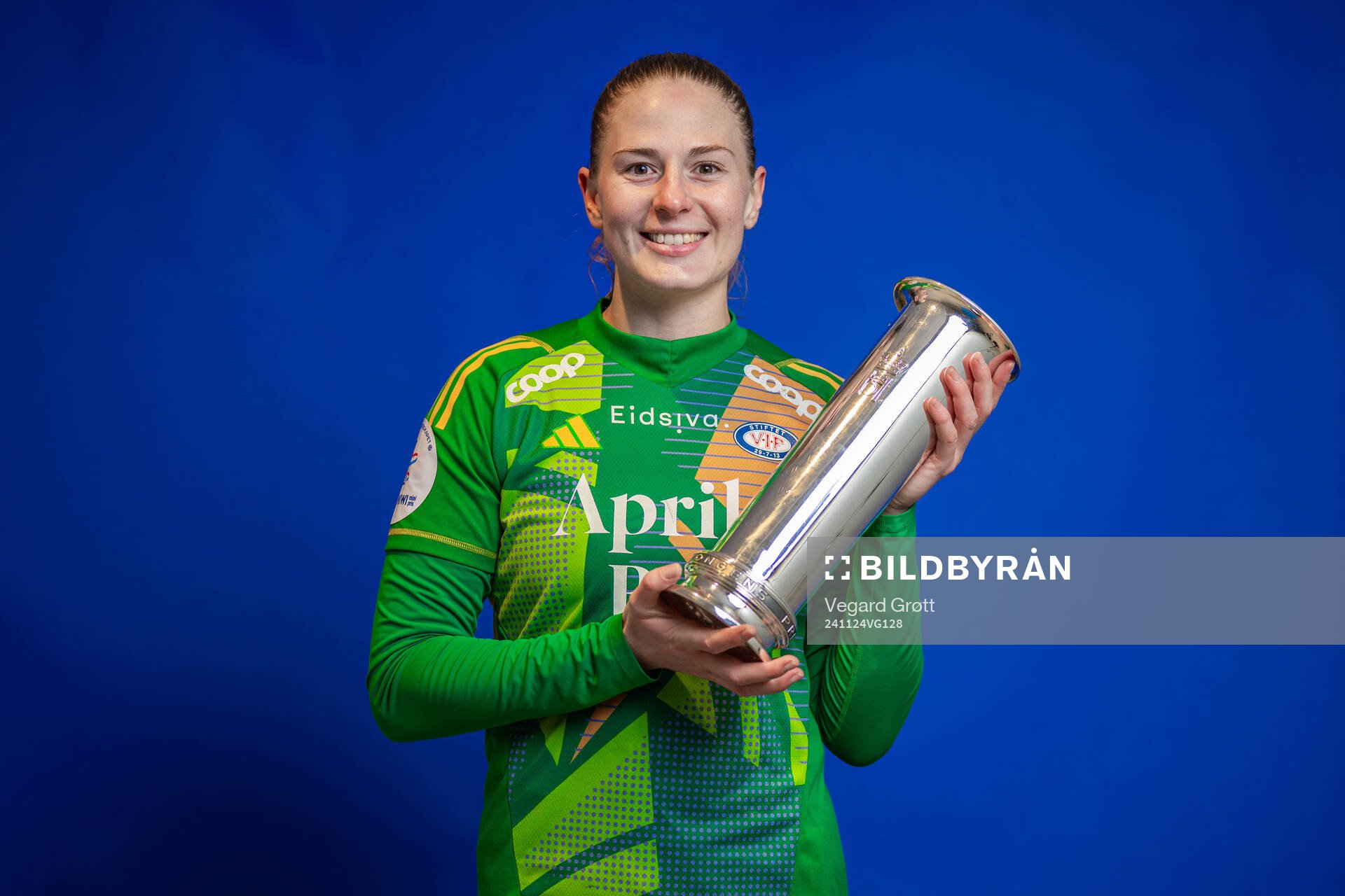 Goalkeeper Tove Evelina Enblom of Vålerenga poses for a