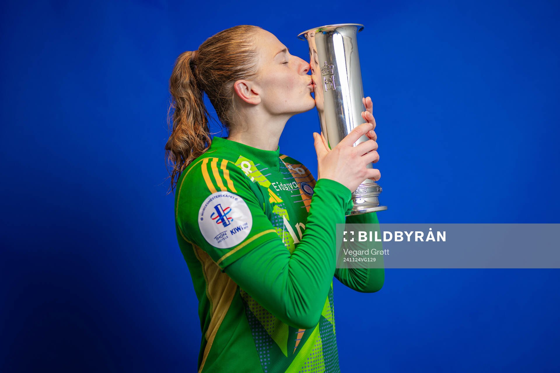 Goalkeeper Tove Evelina Enblom of Vålerenga poses for a