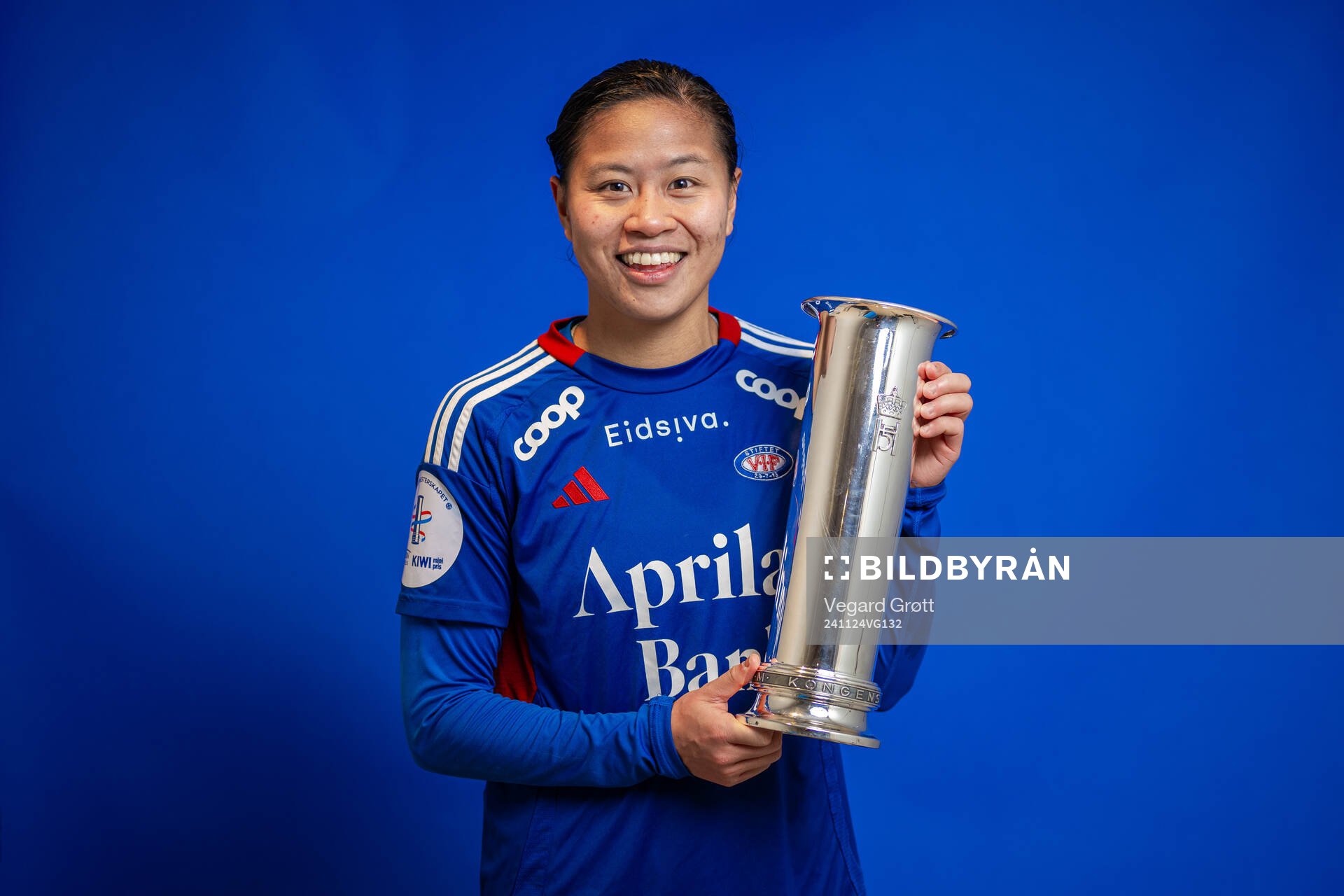 Ylinn Tennebø of Vålerenga poses for a portrait with the