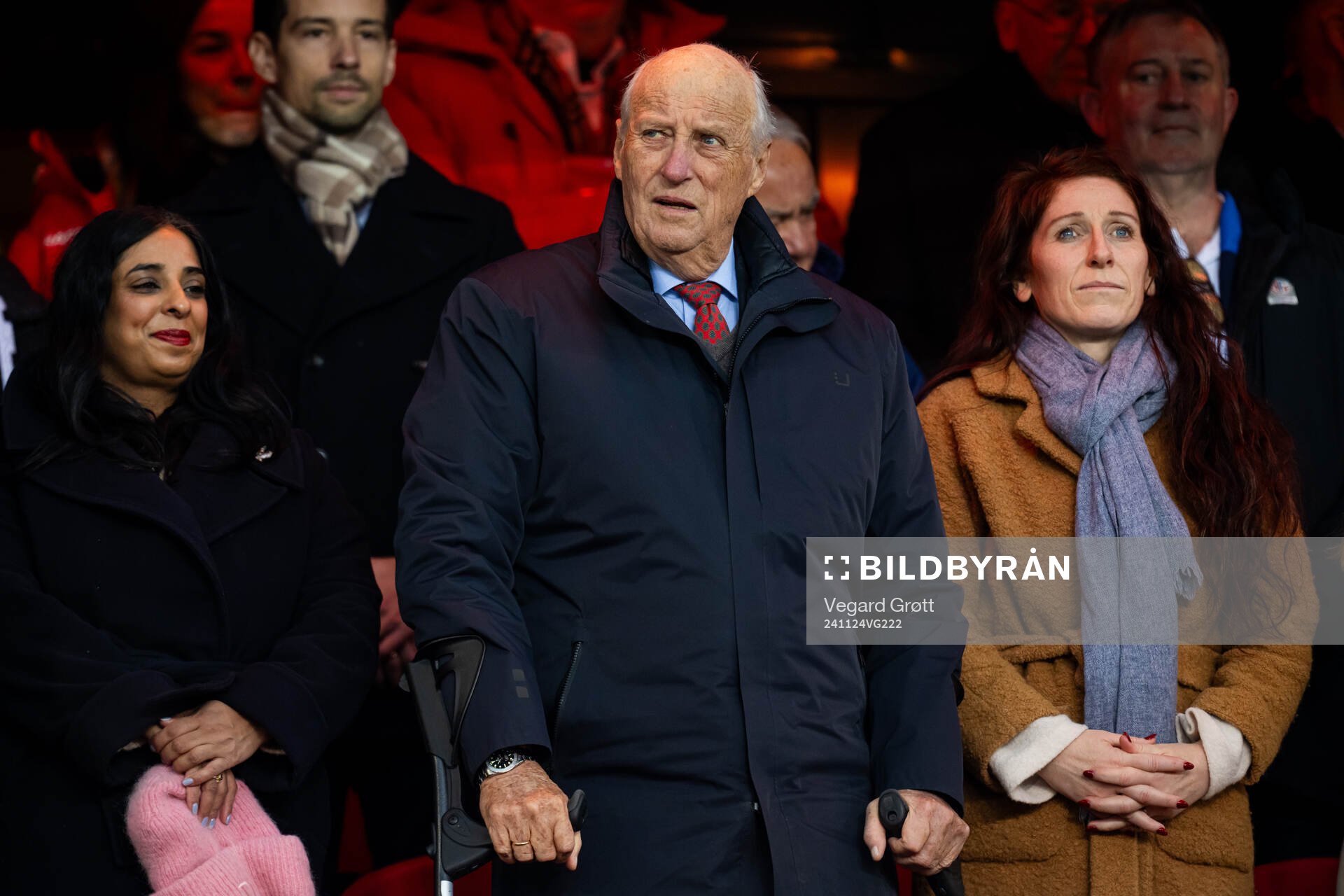 King Harald V of Norway and Lise Klaveness, president of
