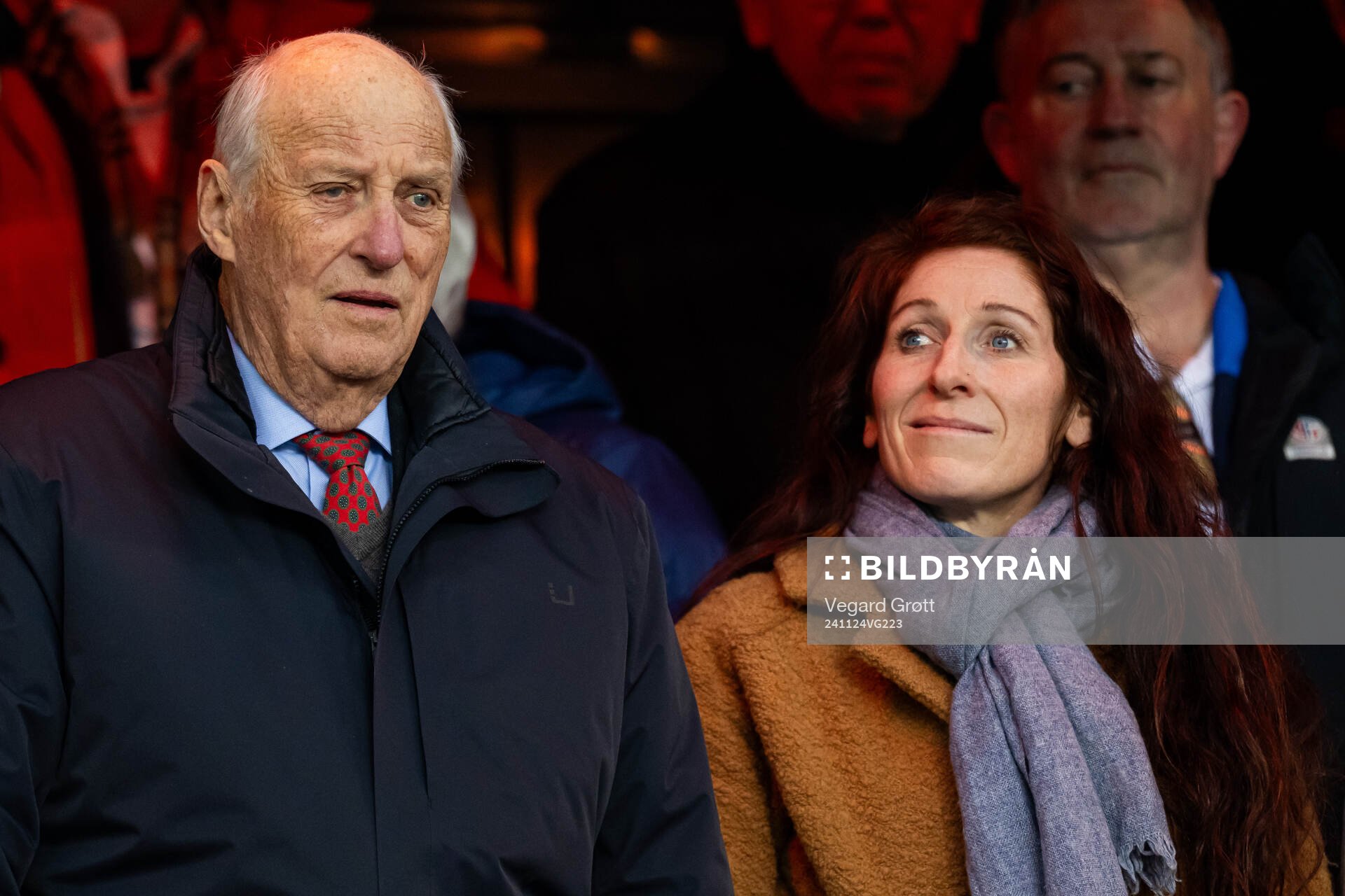 King Harald V of Norway and Lise Klaveness, president of