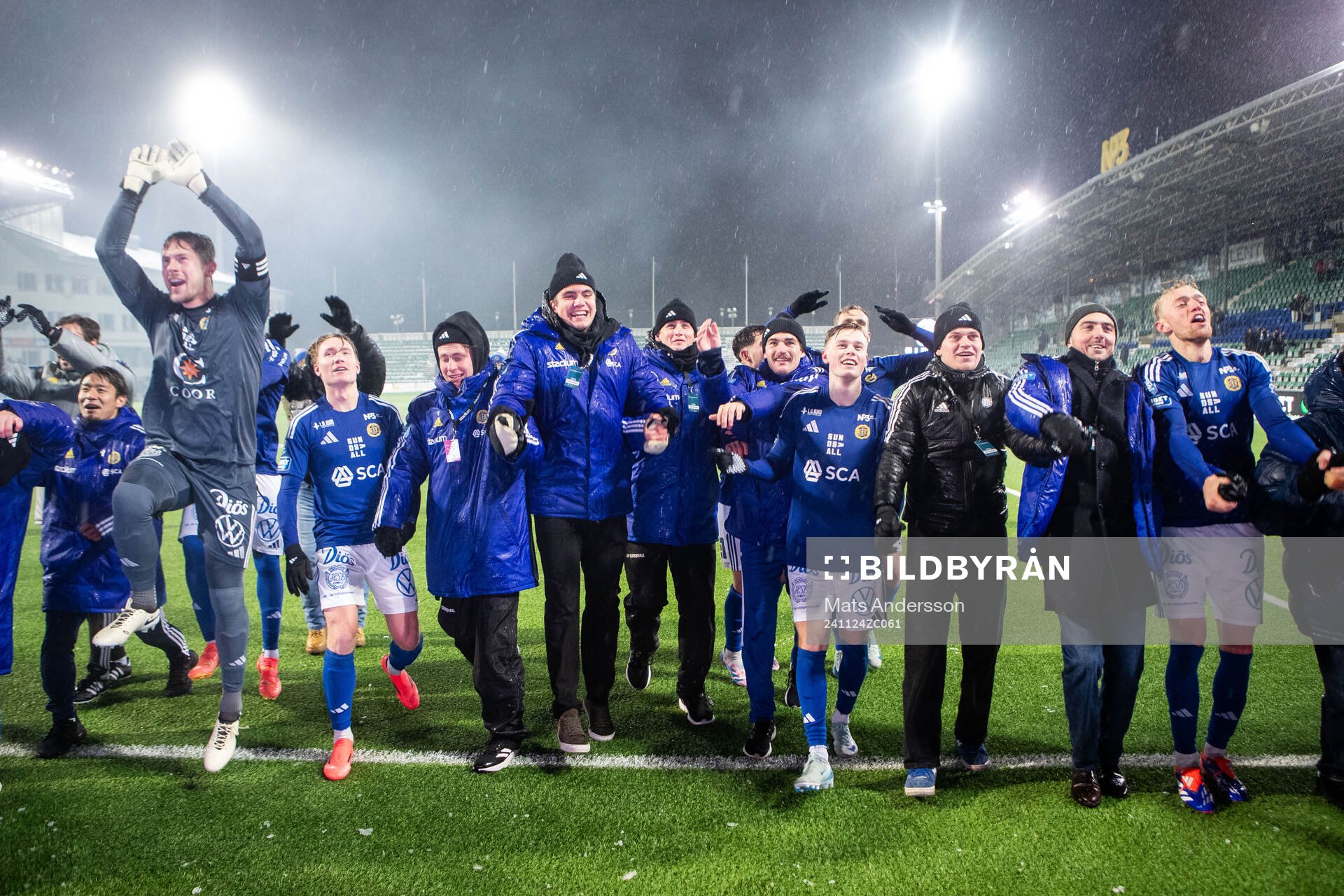 GIF Sundsvalls spelare jublar