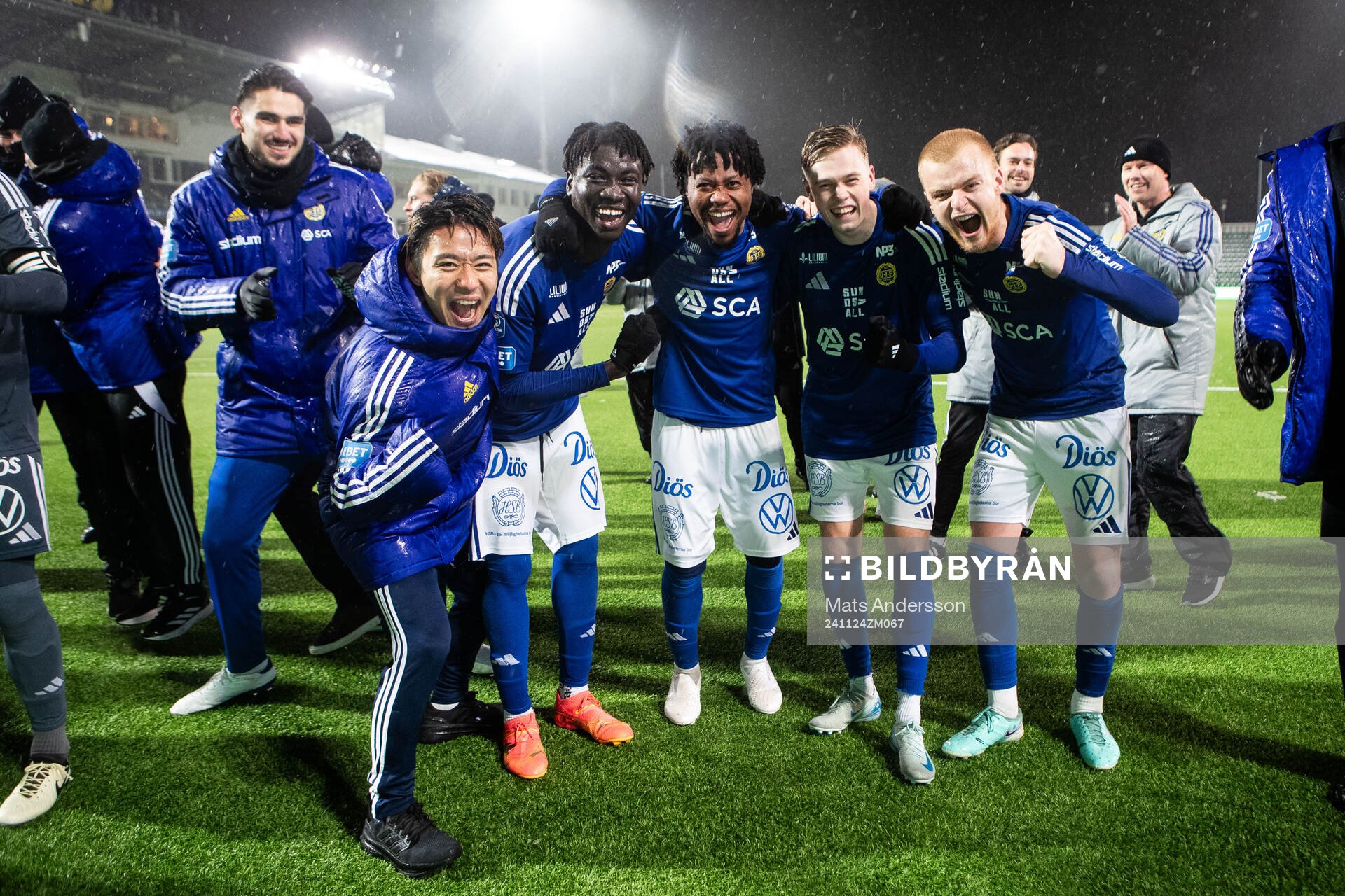 GIF Sundsvalls spelare jublar