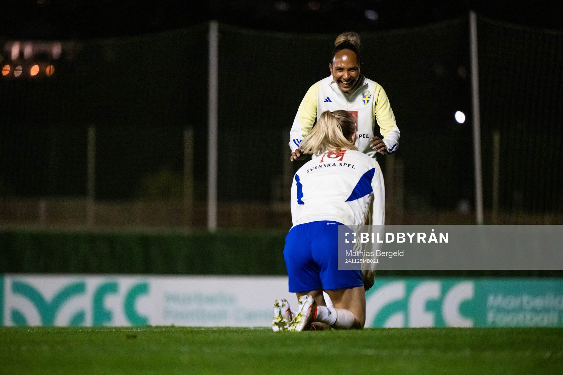 Madelen Janogy and Sofia Jakobsson of the Swedish women's