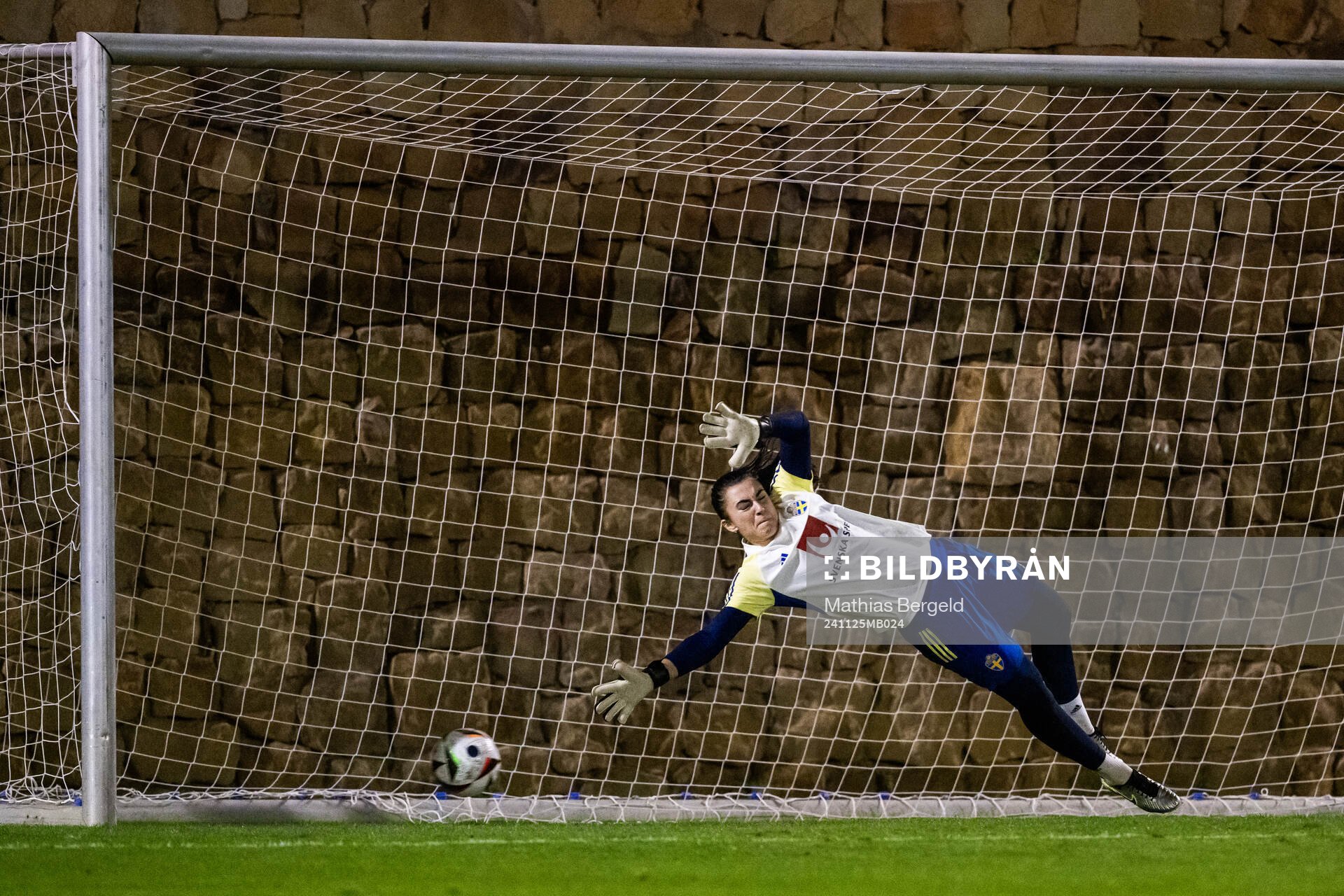 Goalkeeper Zecira Musovic of the Swedish women's national