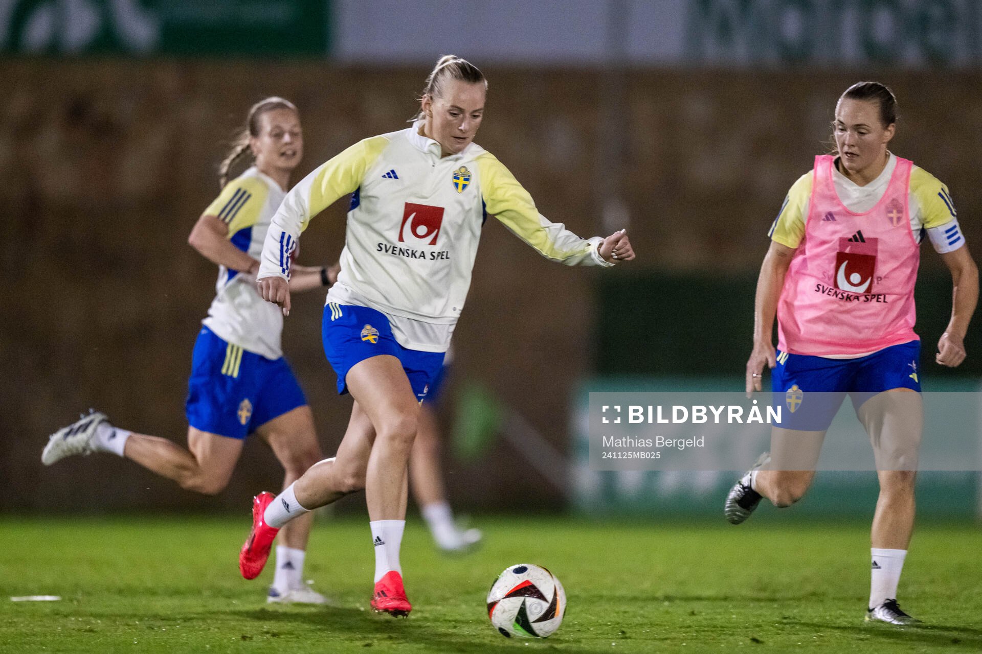Stina Blackstenius and Magdalena Eriksson of the Swedish