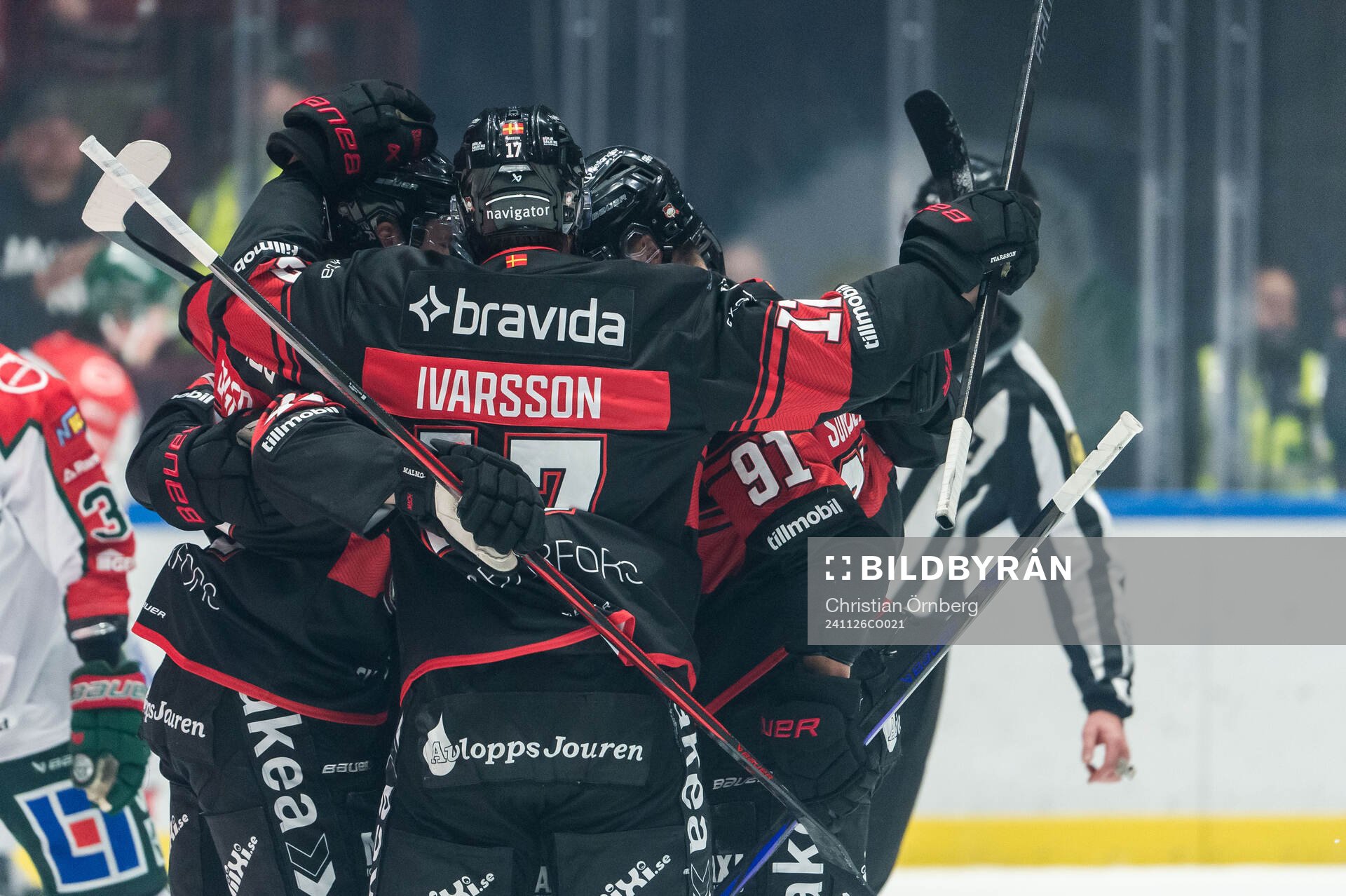 Malmö Redhawks Robin Hanzl jublar