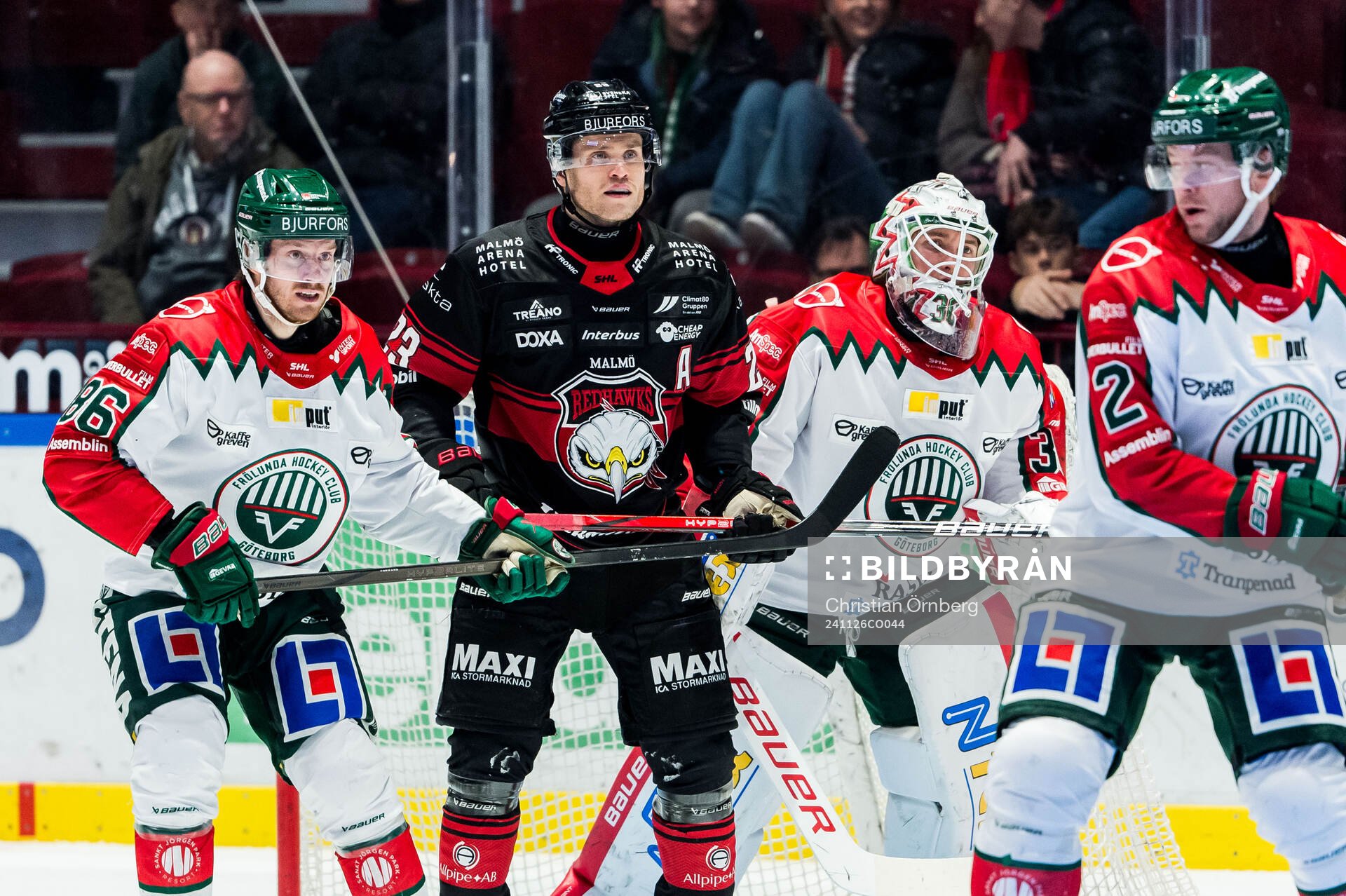 Malmö Redhawks Christoffer Forsberg och Frölundas Erik