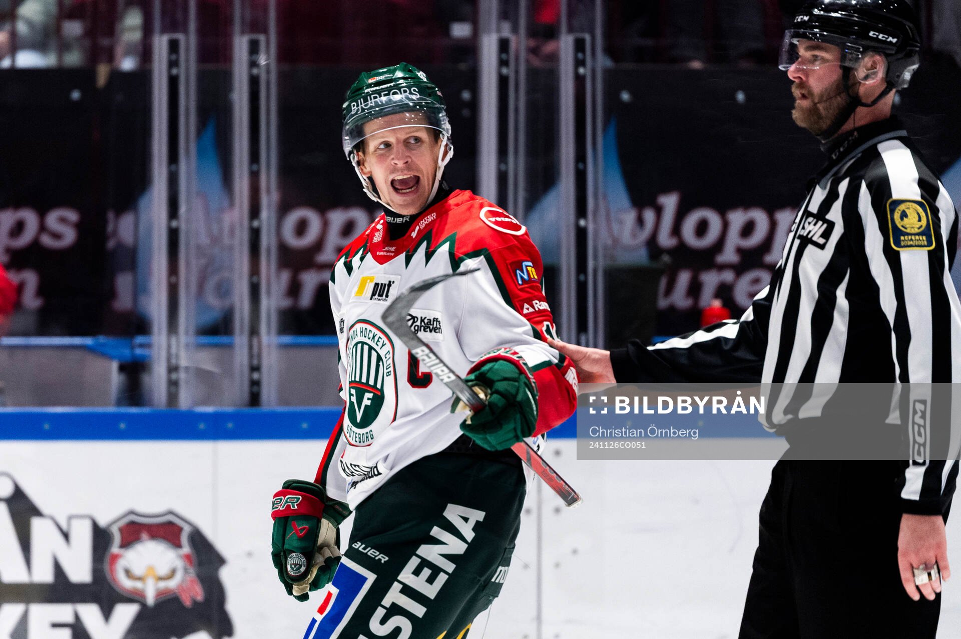 Frölundas Max Friberg reagerar