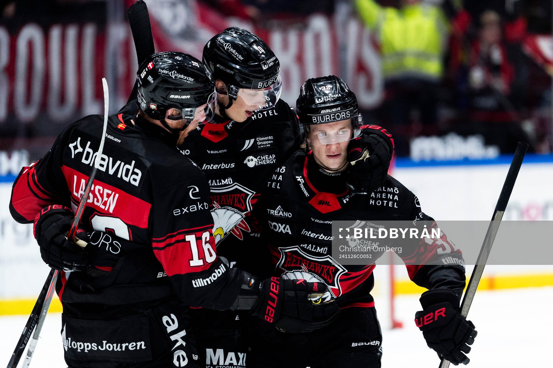 Malmö Redhawks Joona Ikonen jublar