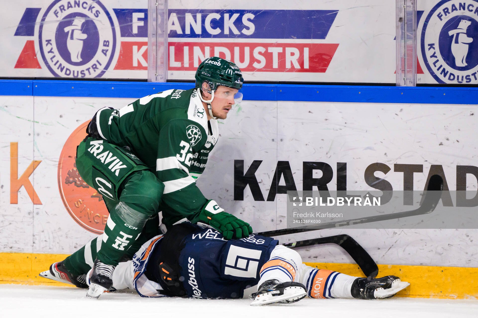 Färjestads Magnus Nygren och Växjös Filip Eriksson