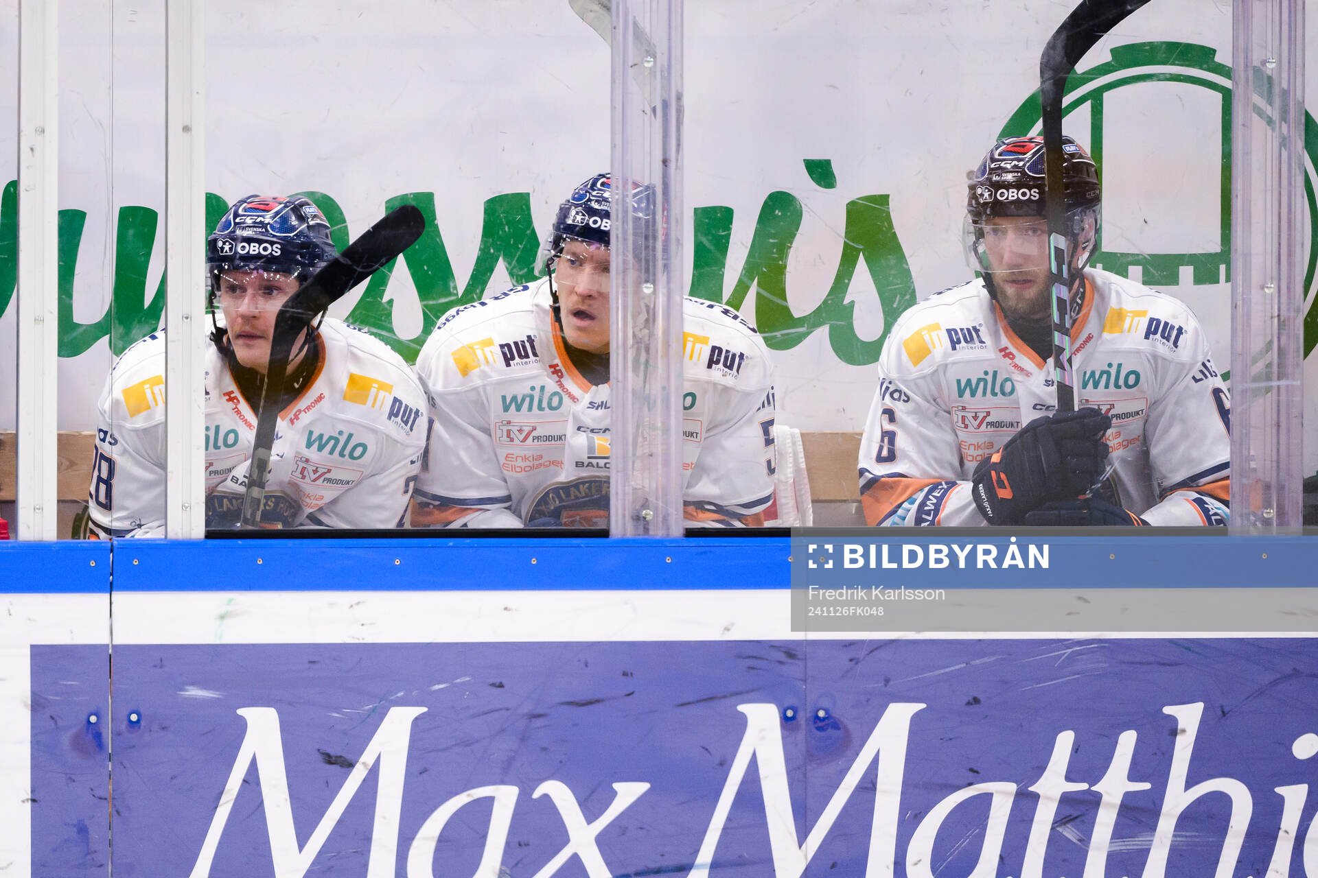 Växjös Hugo Gustafsson, Emil Sylvegård och Petter