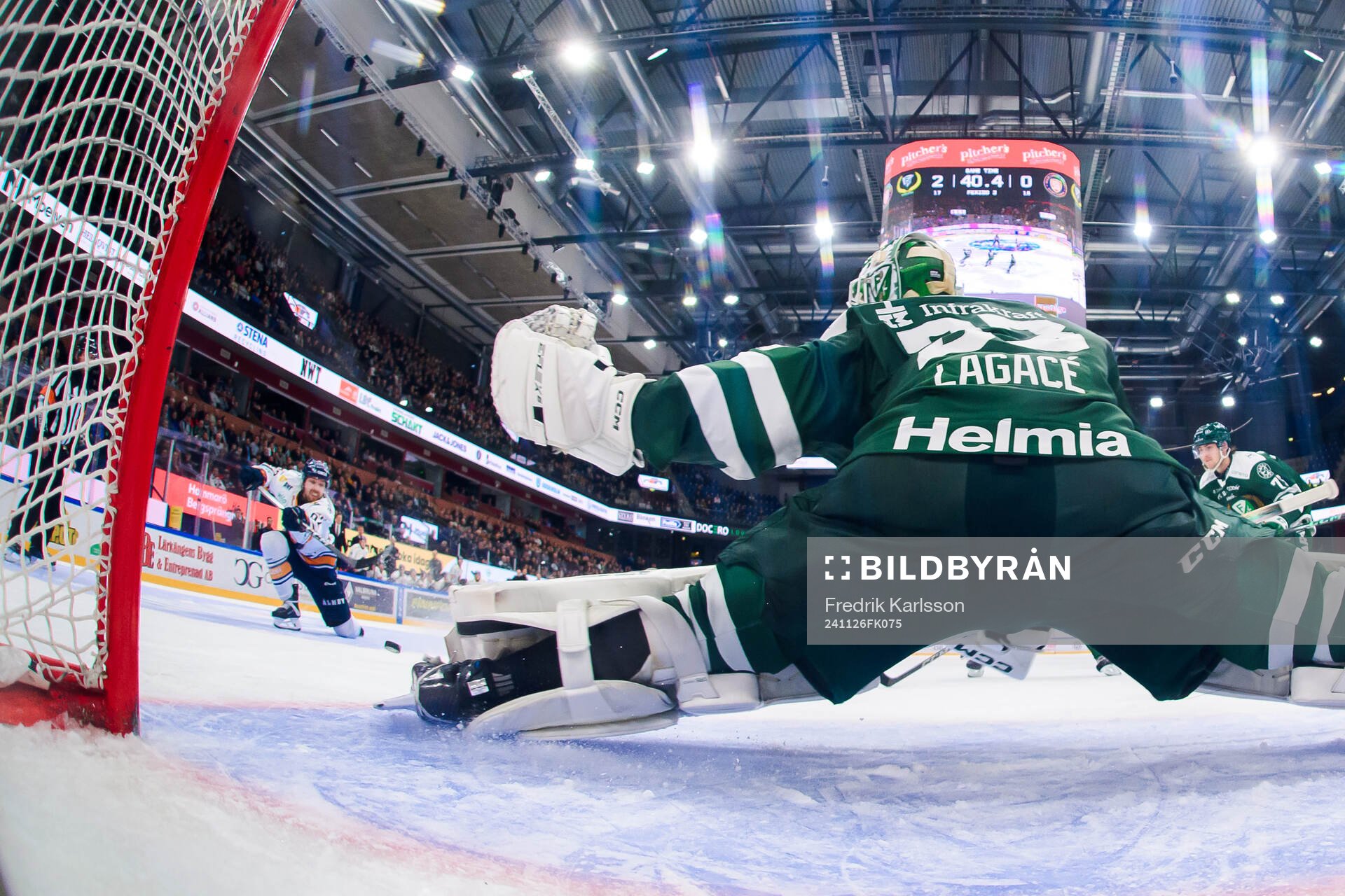 Färjestads målvakt Maxime Lagacé