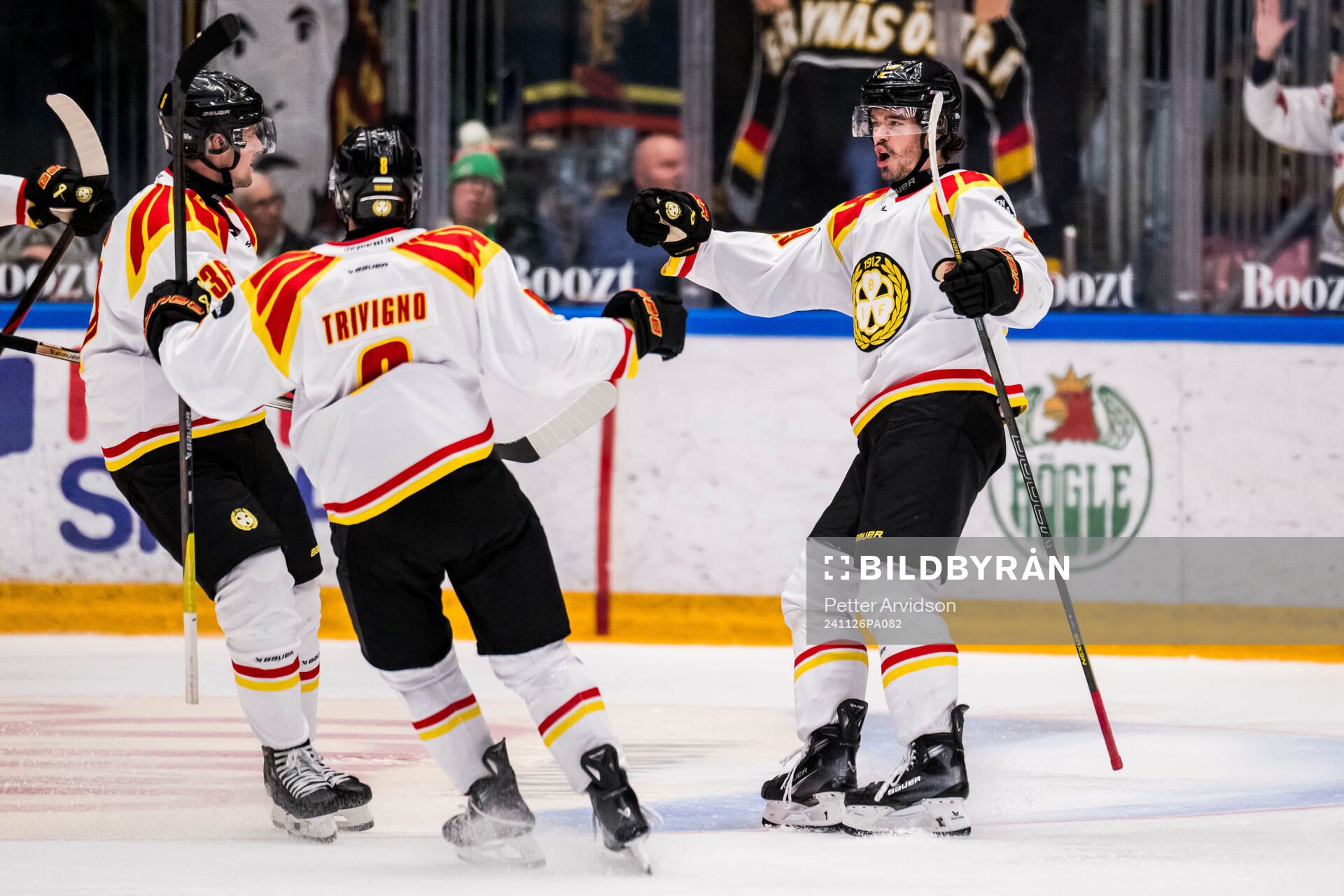Brynäs Axel Andersson jublar
