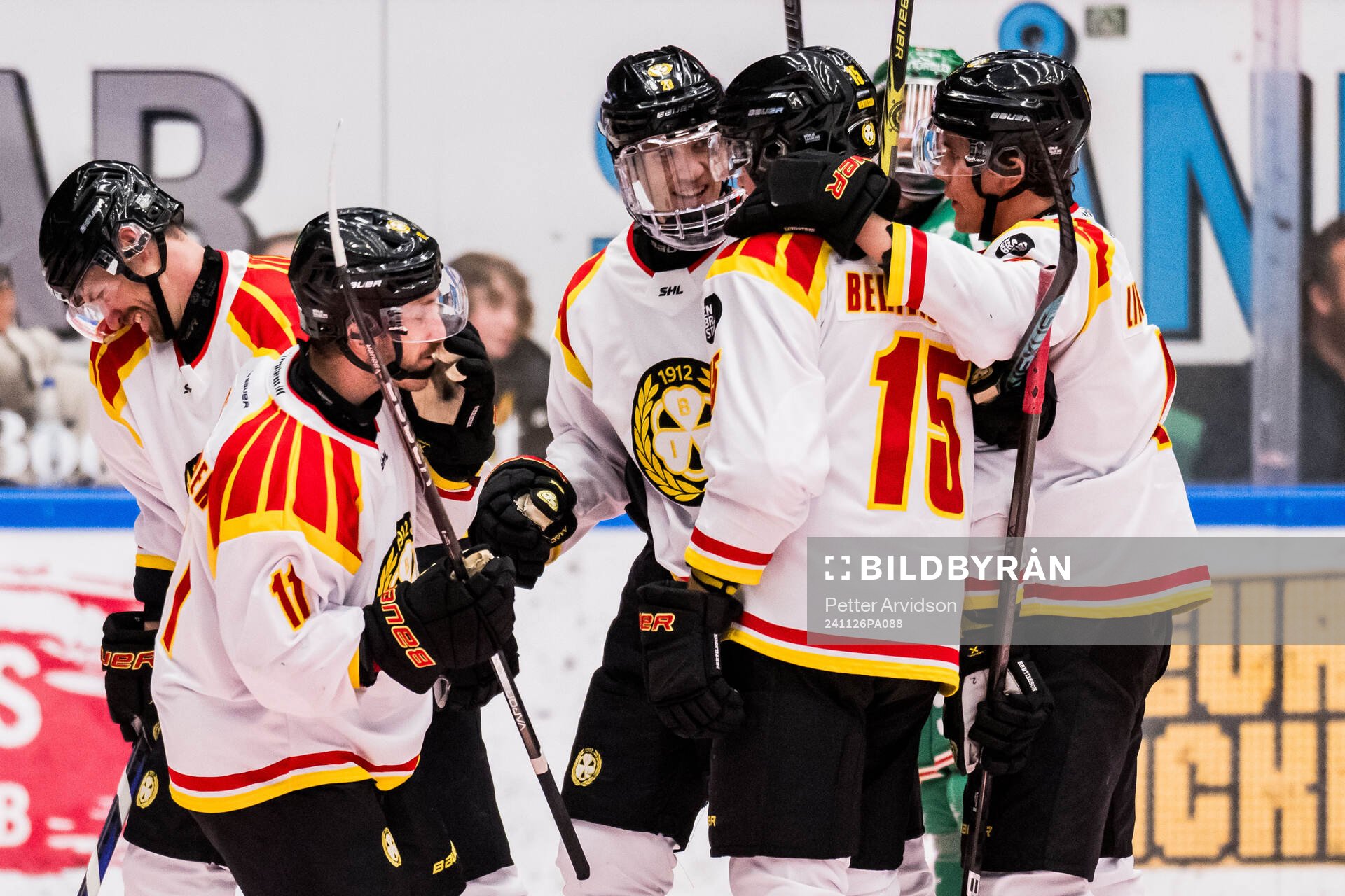 Brynäs Oskar Lindblom, Jordan Schroeder och Simon