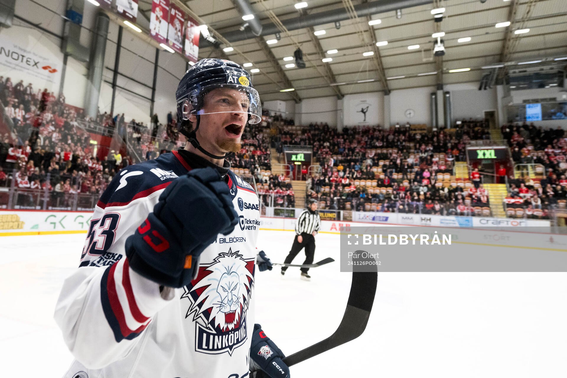 Linköpings Adam Hofbauer jublar