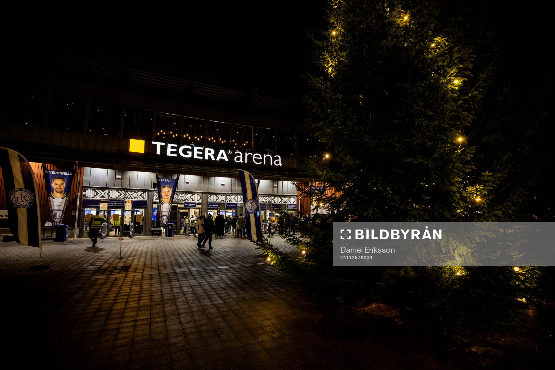 Tegera arena innan ishockeymatchen i SHL mellan Leksand och