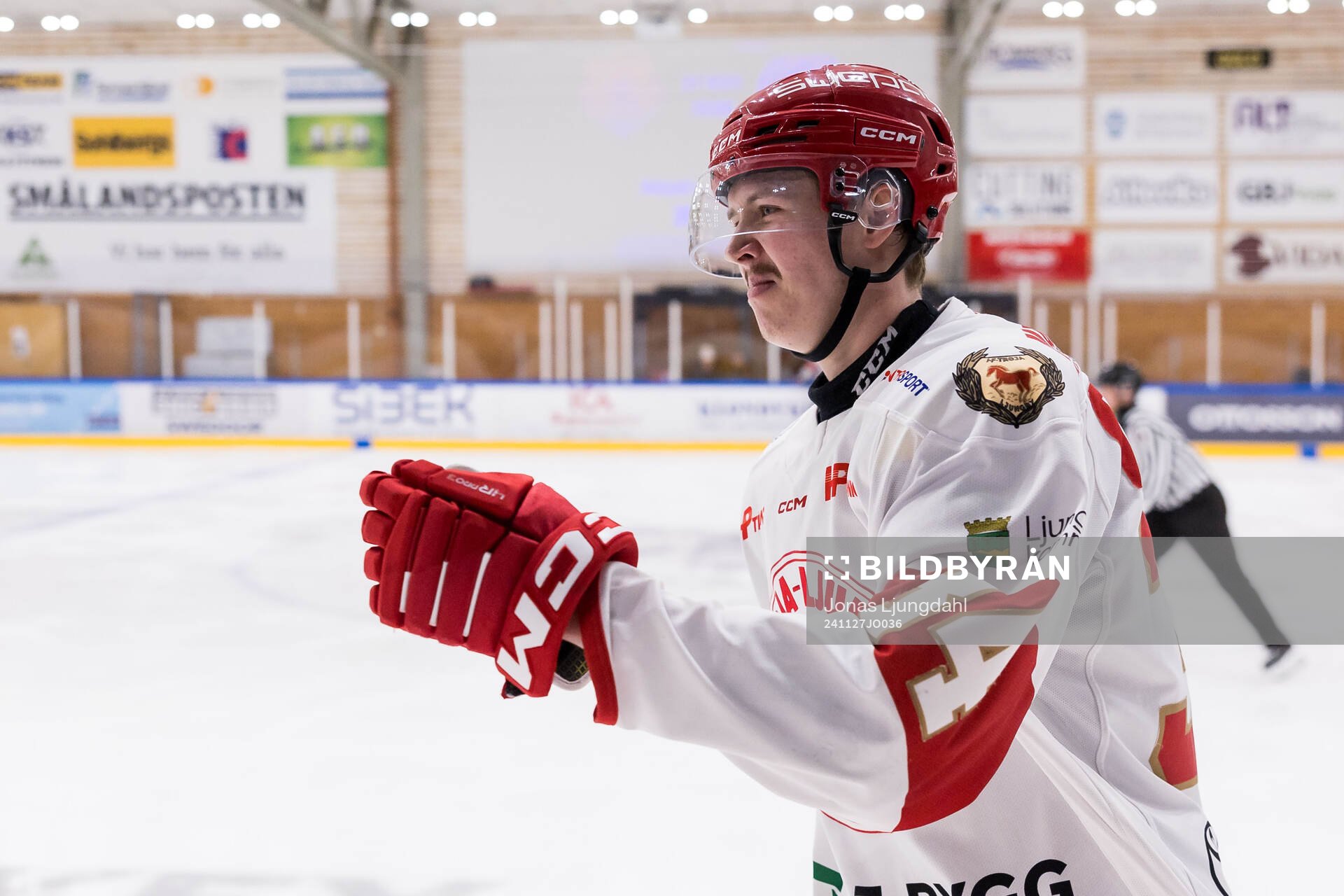 Troja/Ljungbys Oscar Nordin jublar