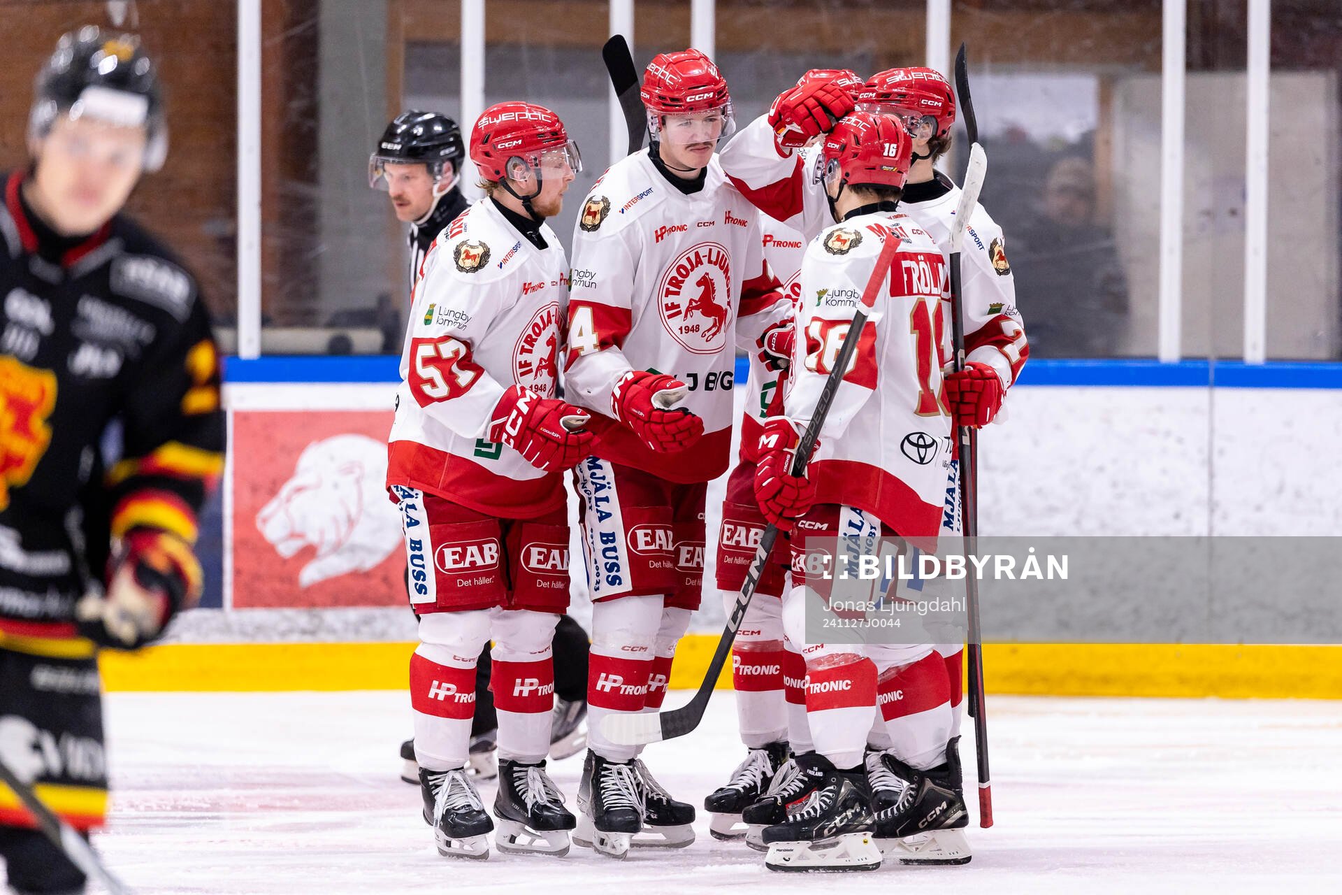 Troja/Ljungbys Oscar Nordin jublar