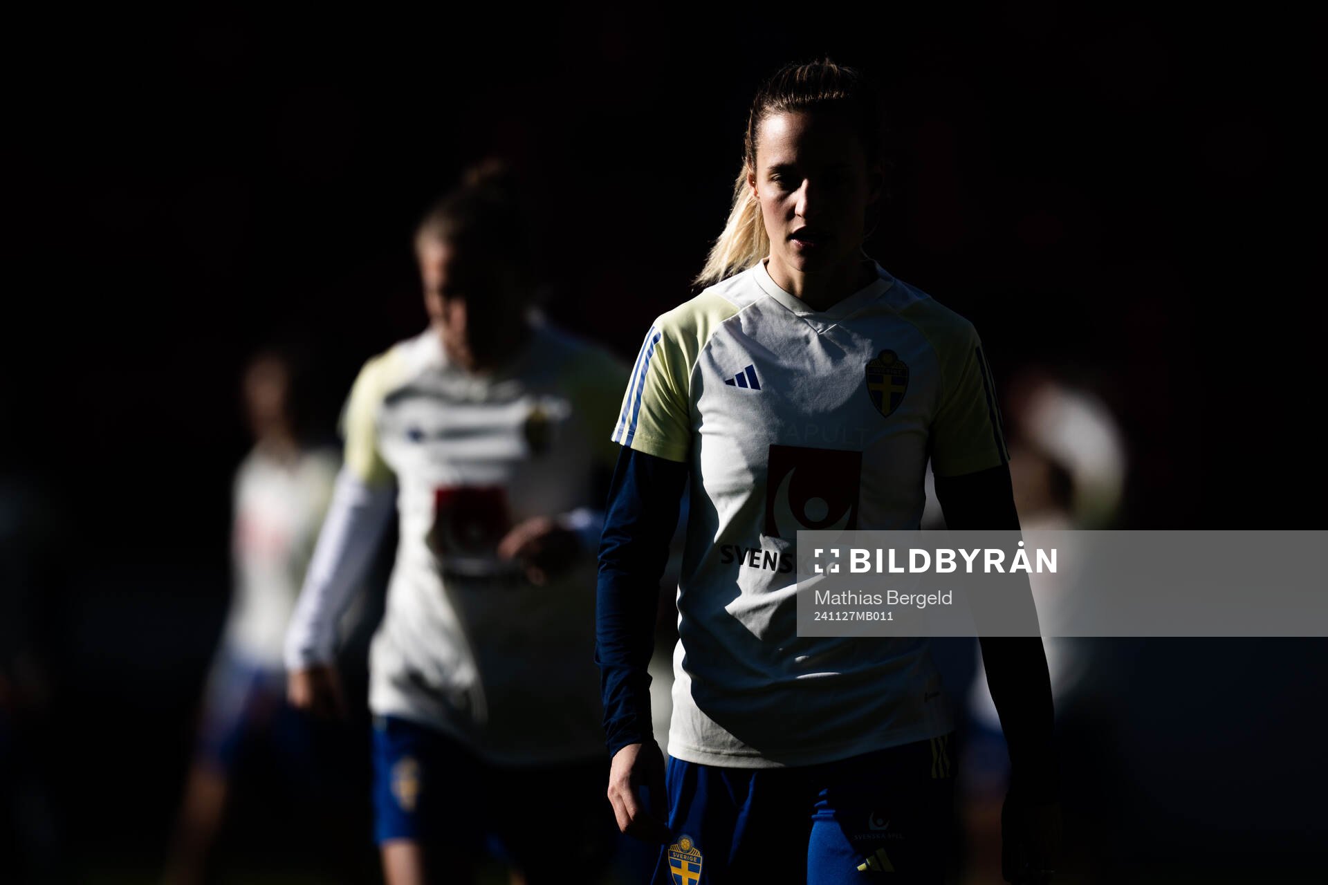 Nathalie Björn of the Swedish women's national football team during a training session on November 27, 2024 in Leskovac. 