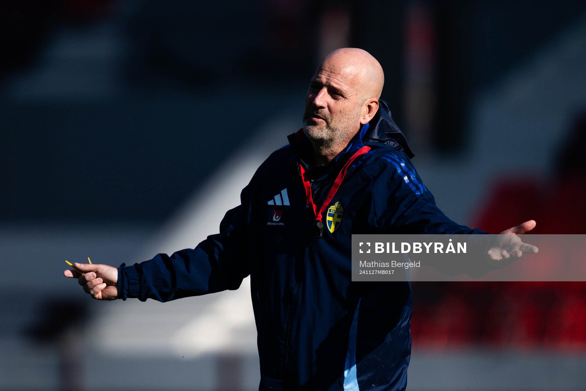 Assistant coach Magnus Wikman of the Swedish women's